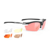 Rudy Project Rydon Matte Black mirrored performance sunglasses – front view