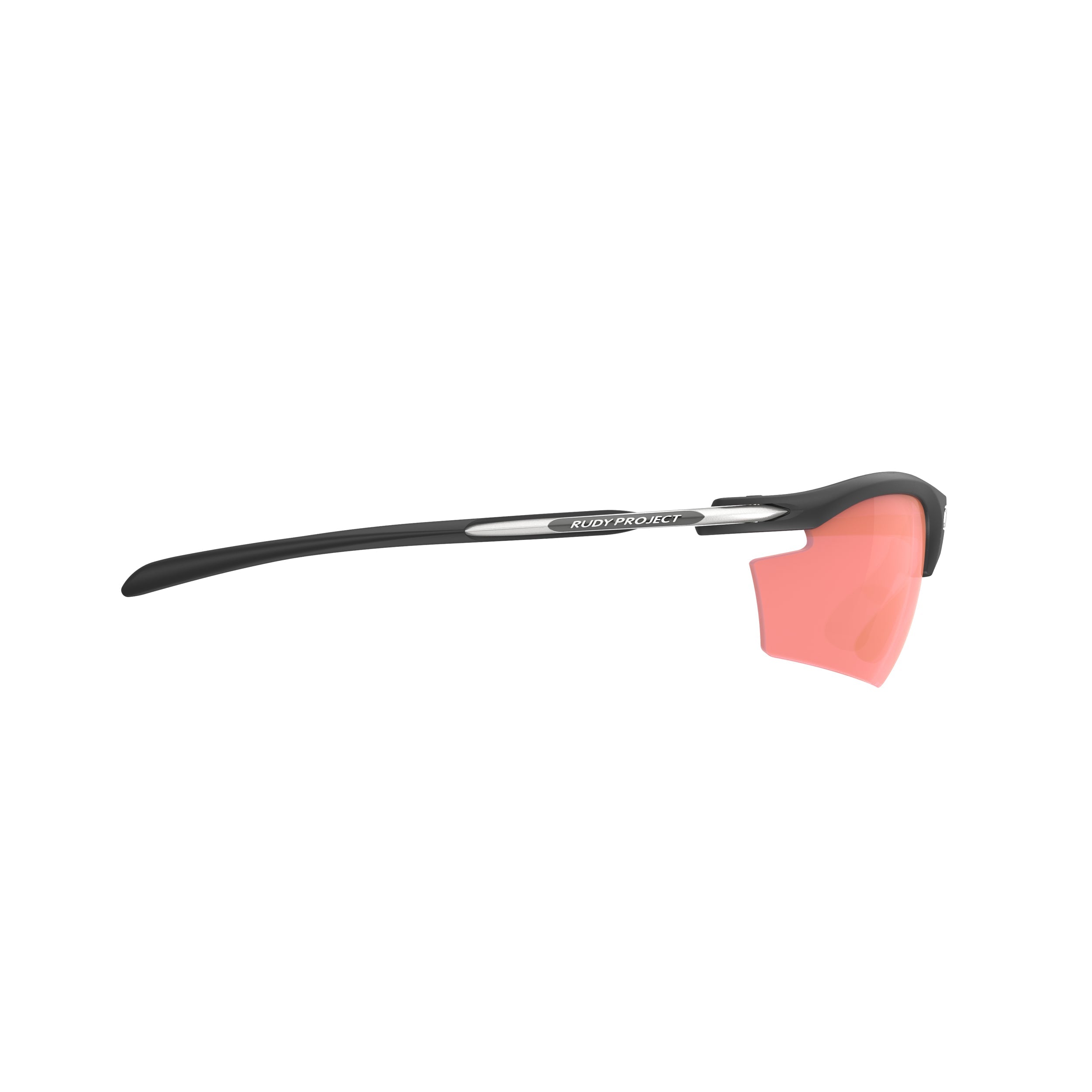 Rudy Project Rydon Matte Black mirrored performance sunglasses – side view, opposite side