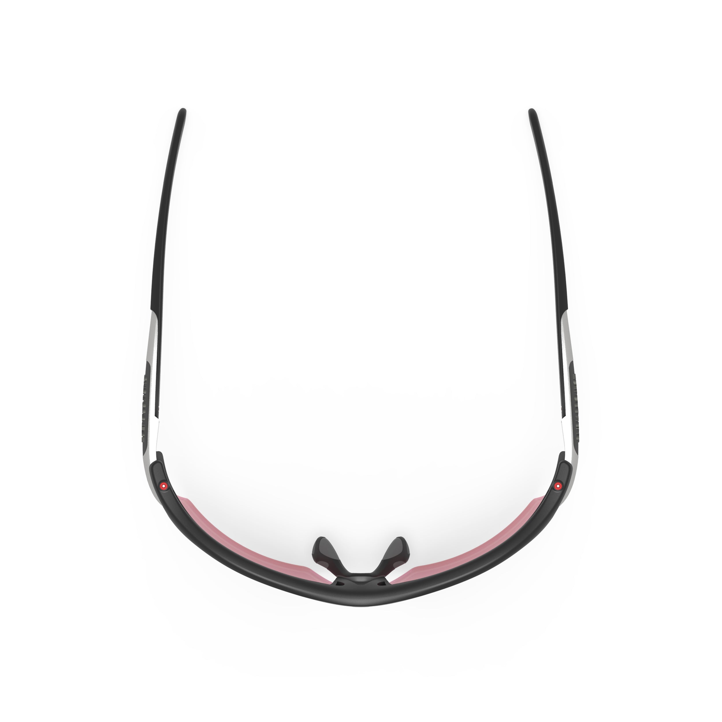 Rudy Project Rydon Matte Black mirrored performance sunglasses – top view