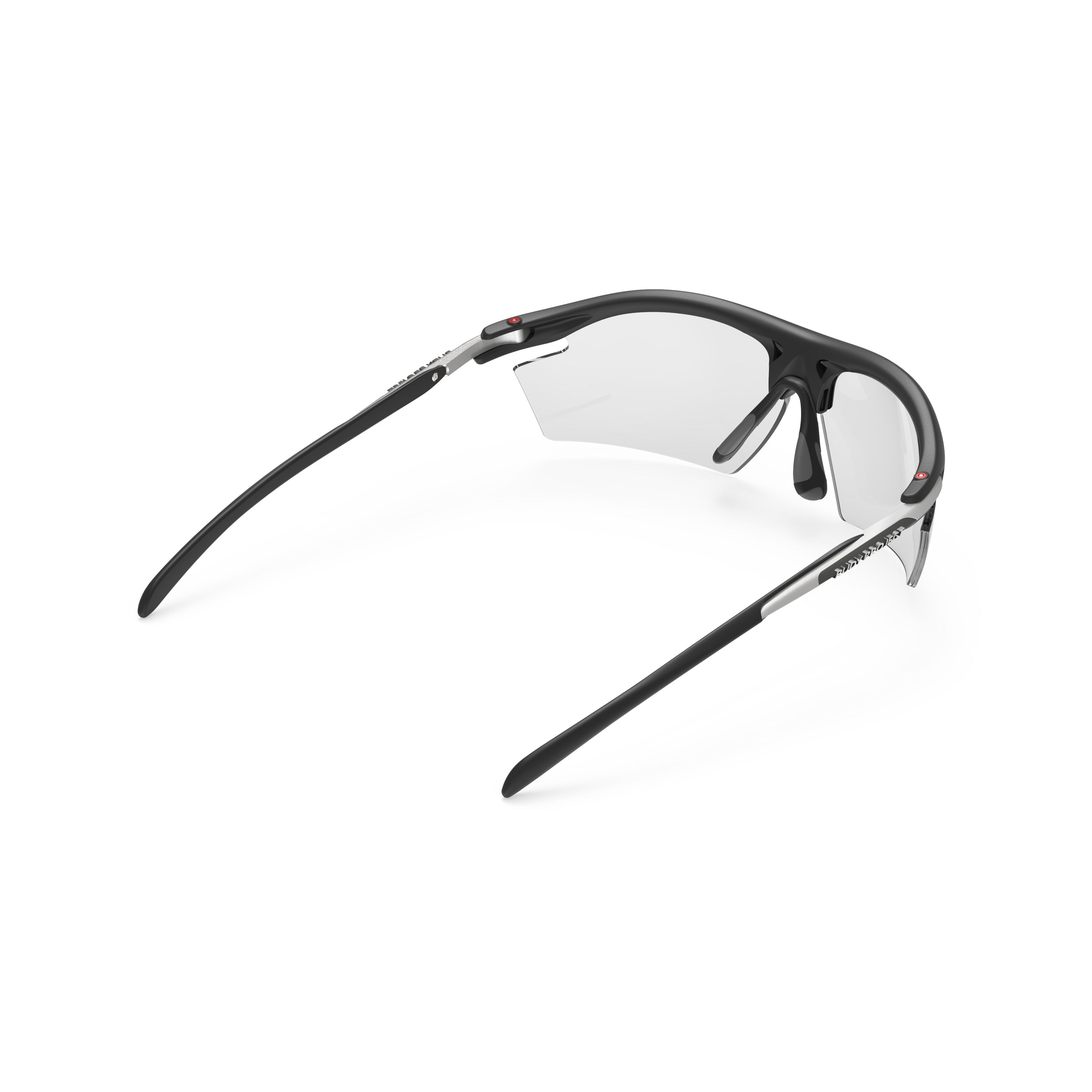 Rudy Project Rydon Matte Black photochromic black performance sunglasses – rear view