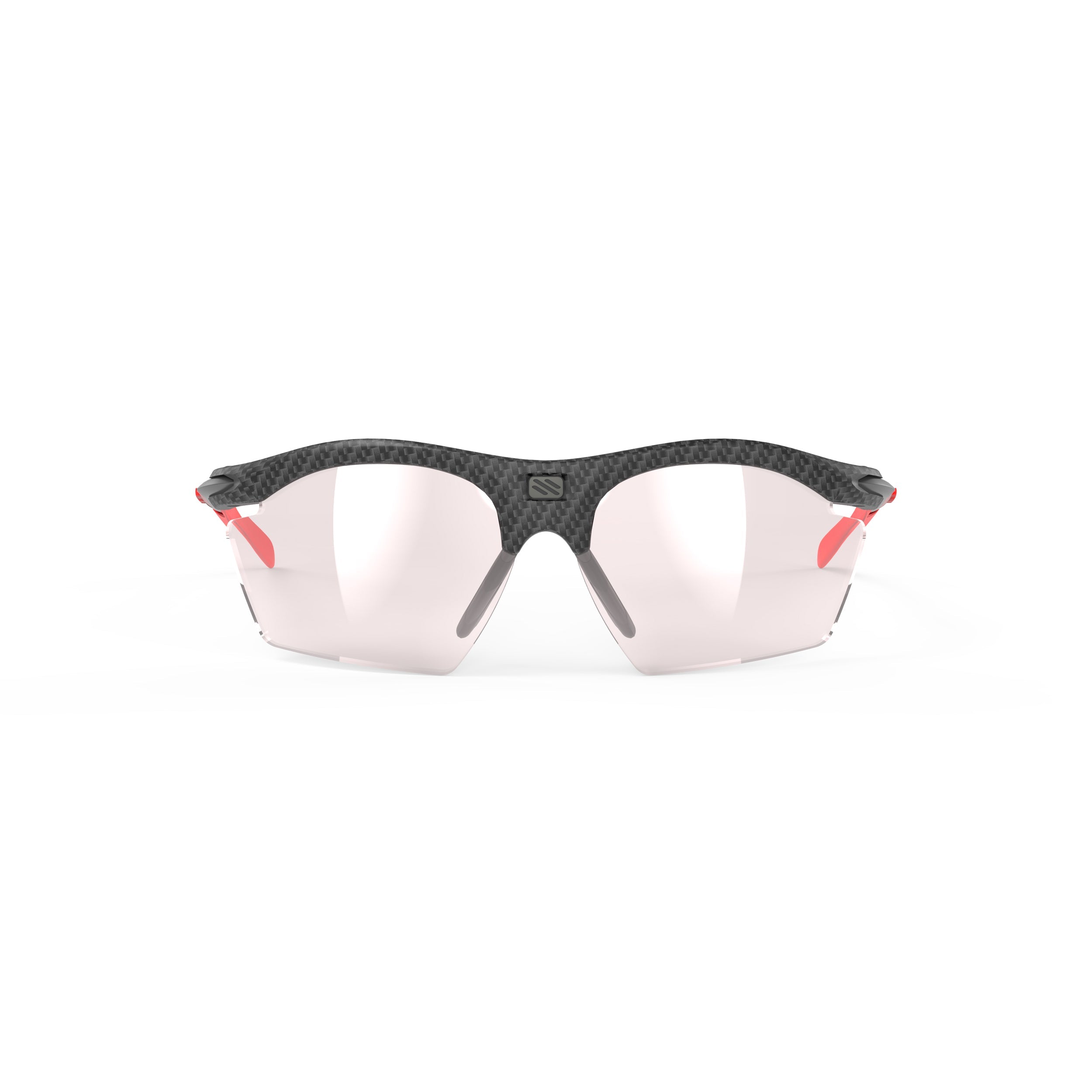 Rudy Project Rydon Slim Carbonium photochromic red performance sunglasses – front view, alternate angle