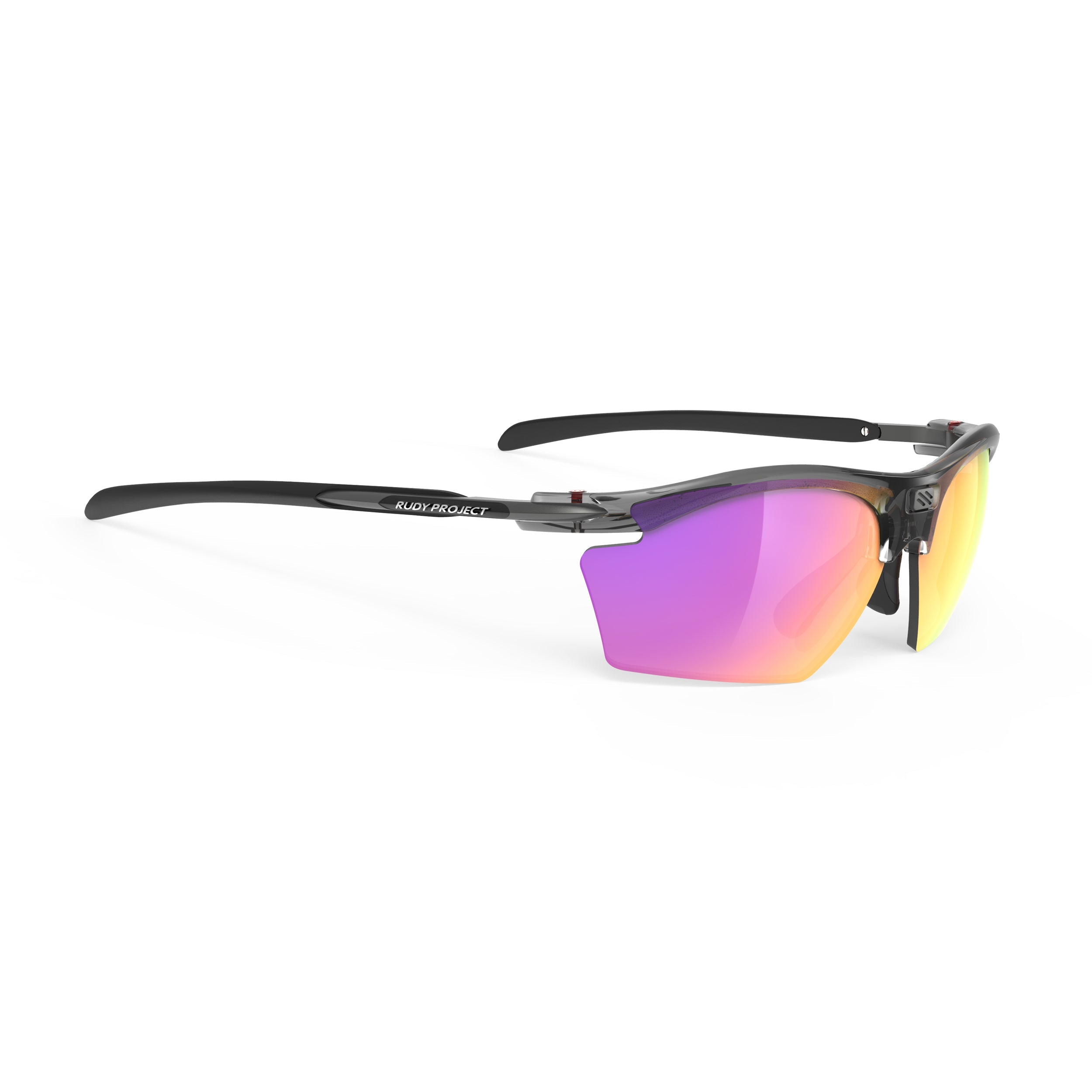 Rudy Project Rydon Slim Crystal Ash mirrored multilaser sunset performance sunglasses – front view