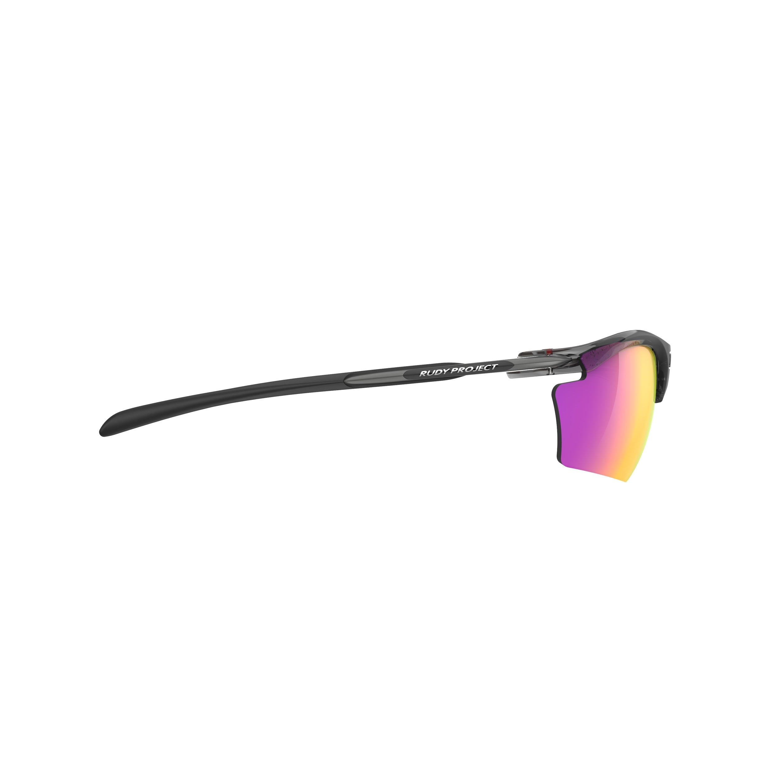 Rudy Project Rydon Slim Crystal Ash mirrored multilaser sunset performance sunglasses – side view, opposite side