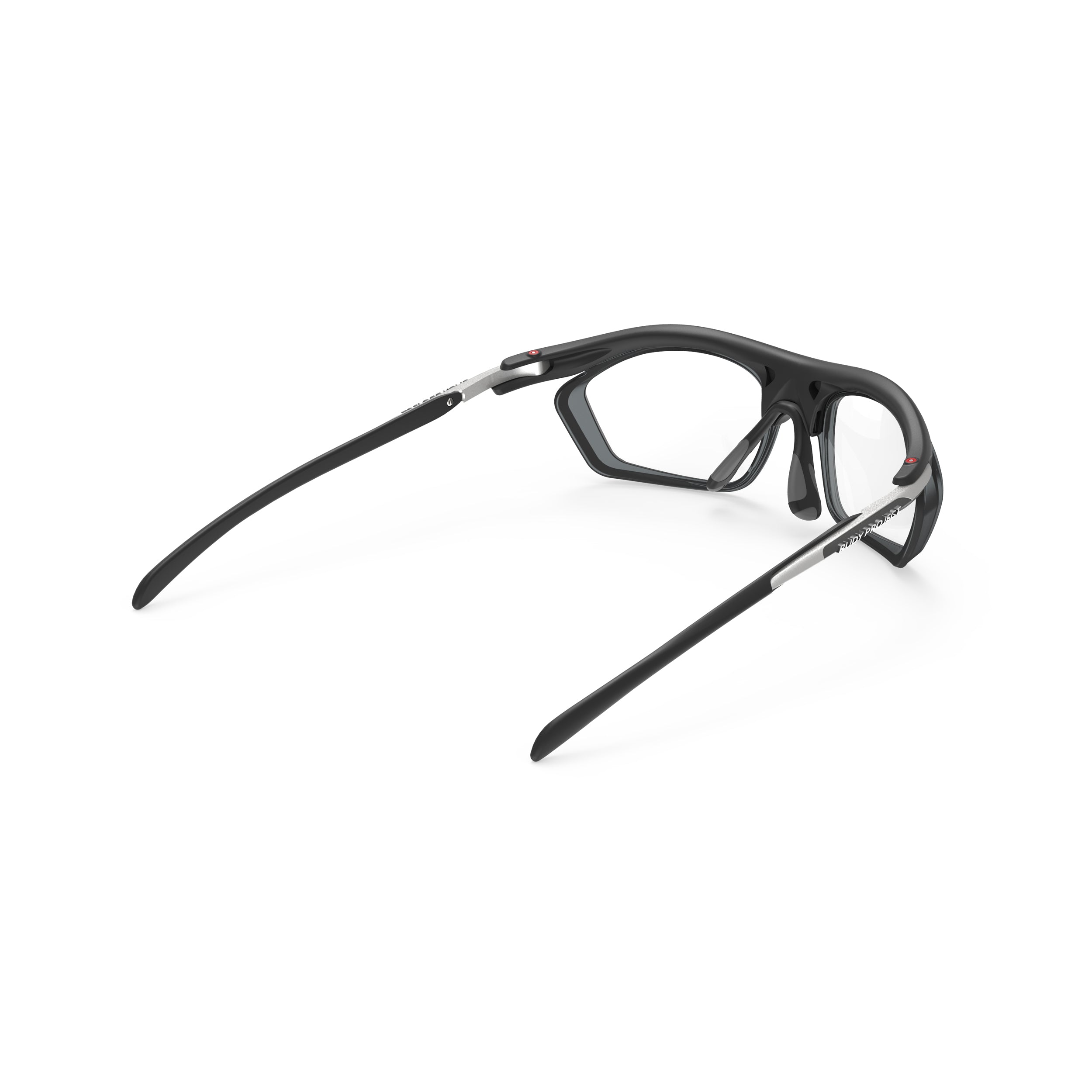 Rudy Project Rydon Slim + Optical Dock Black Matte prescription sports glasses – rear view