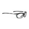 Rudy Project Rydon Slim + Optical Dock Black Matte prescription sports glasses – front view, alternate angle
