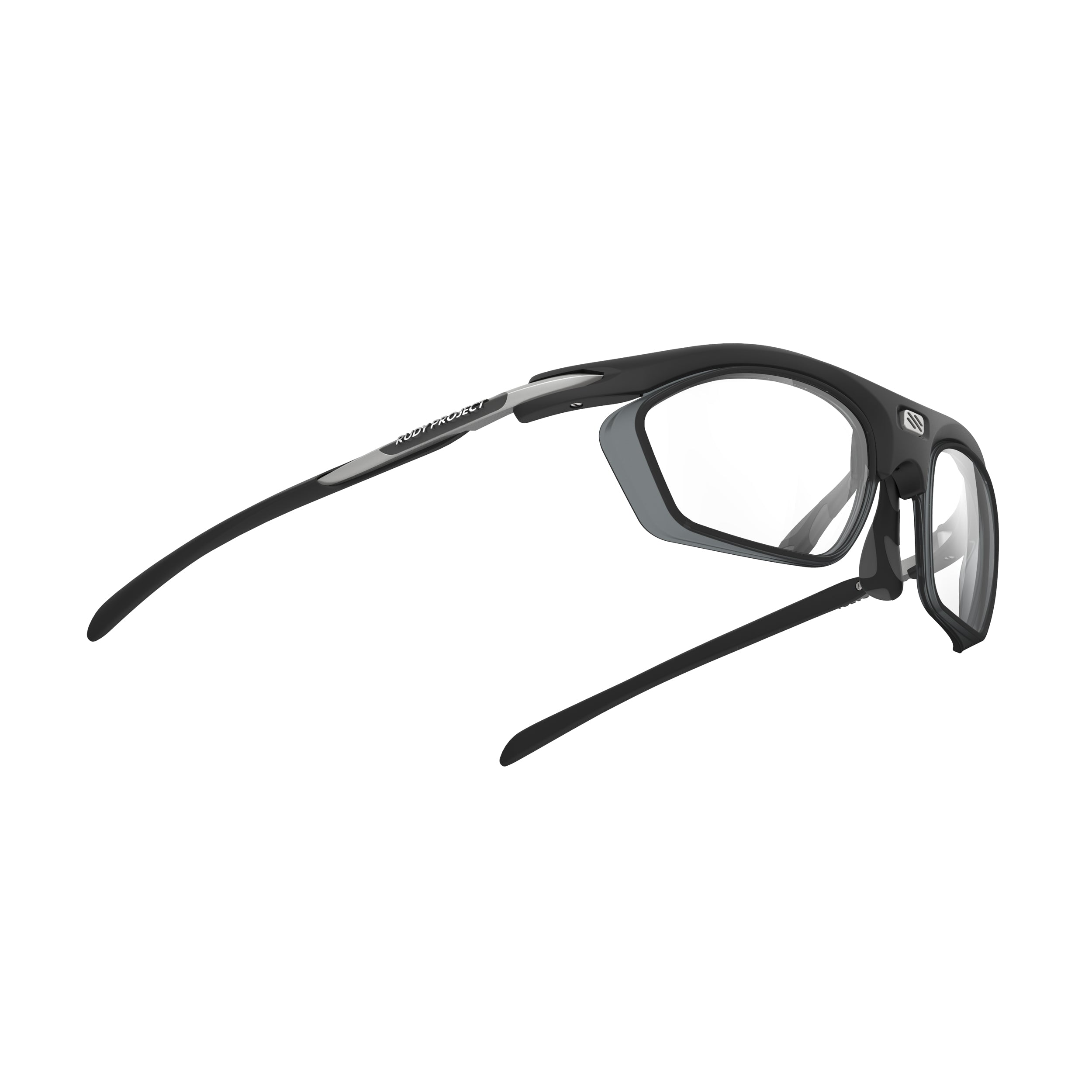 Rudy Project Rydon Slim + Optical Dock Black Matte prescription sports glasses – side view