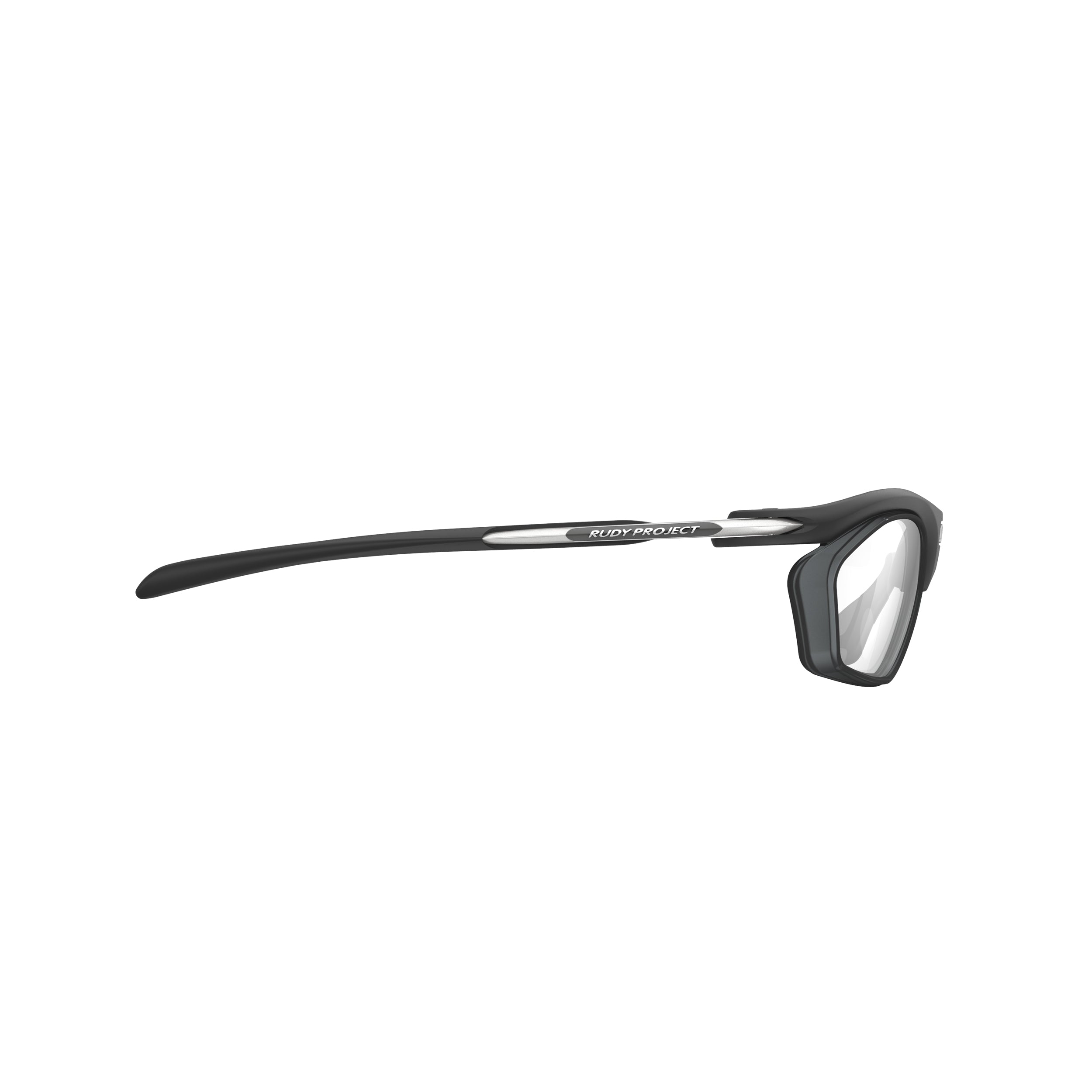 Rudy Project Rydon Slim + Optical Dock Black Matte prescription sports glasses – side view, opposite side