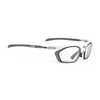 Rudy Project Rydon Slim + Optical Dock White Gloss prescription sports glasses – front view, alternate angle