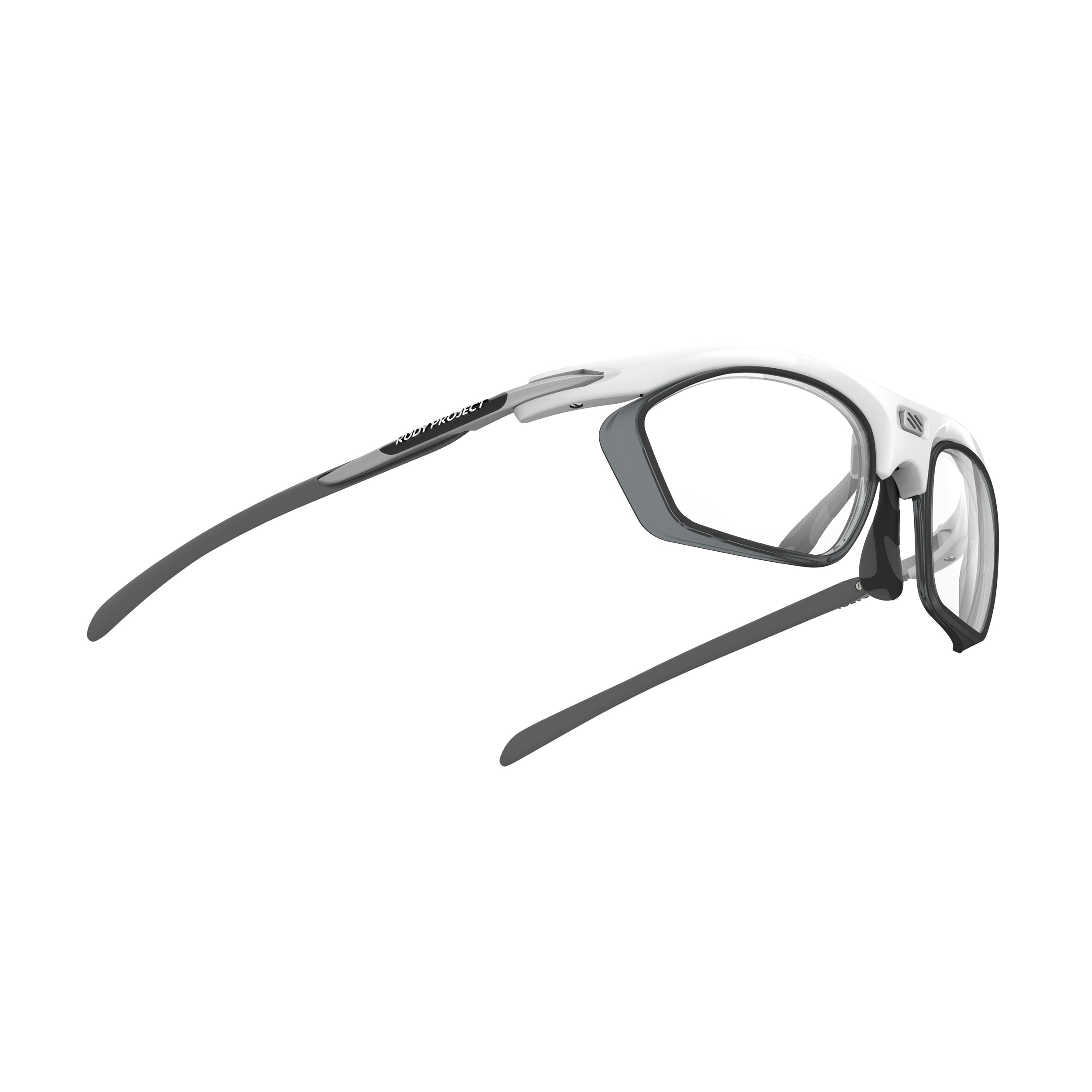Rudy Project Rydon Slim + Optical Dock White Gloss prescription sports glasses – side view