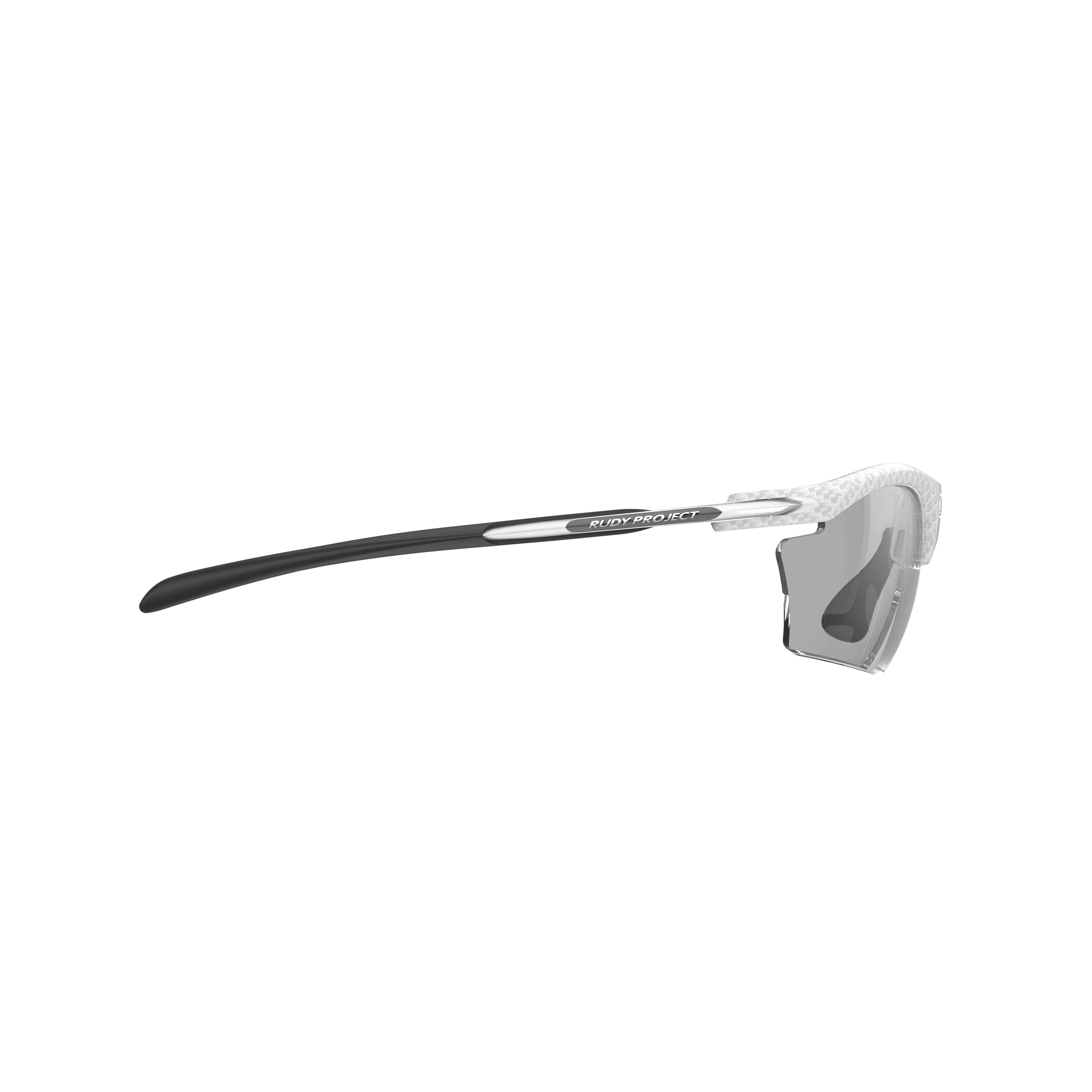 Rudy Project Rydon Slim White Carbonium photochromic black performance sunglasses – side view, opposite side
