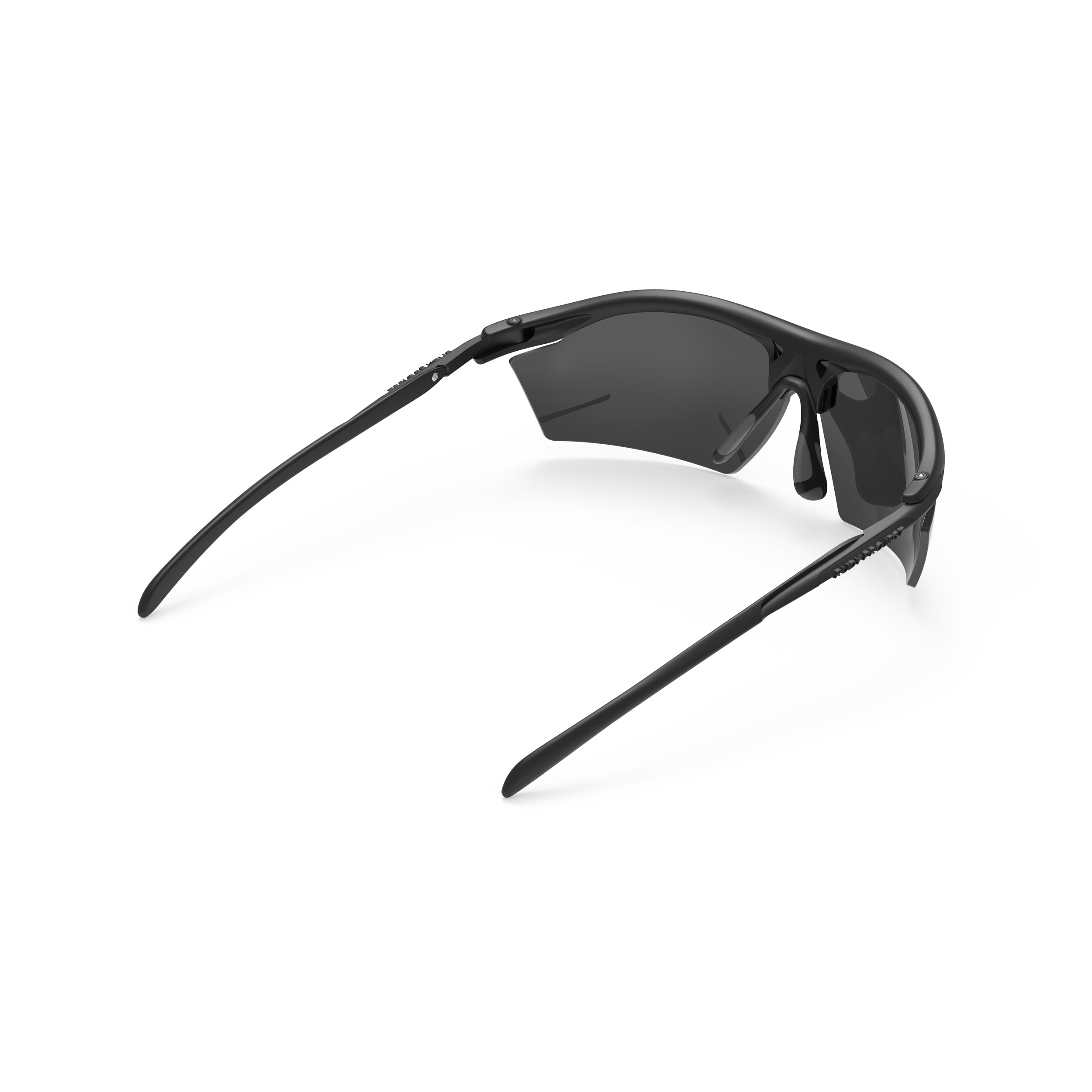 Rudy Project Rydon Stealth Matte Black mirrored smoke black performance sunglasses – rear view