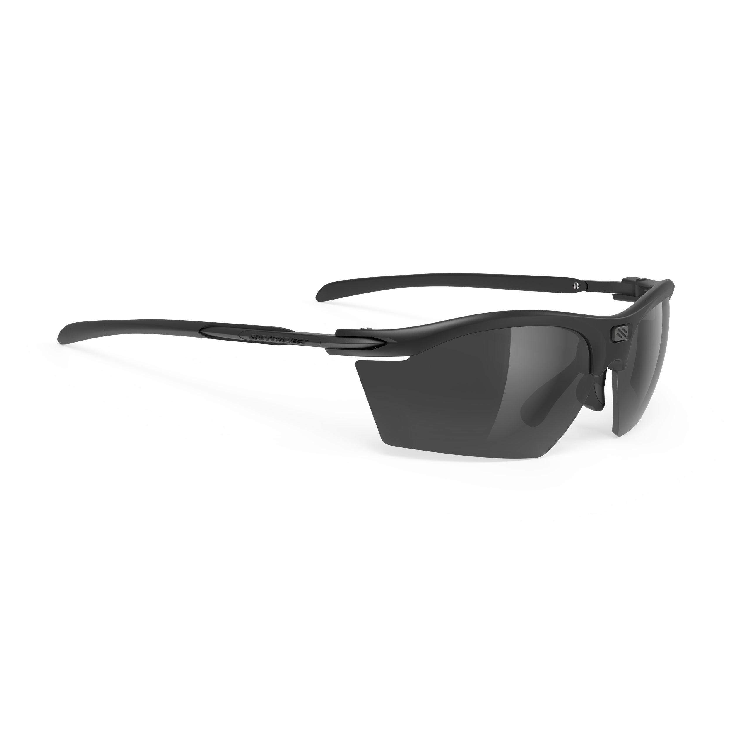 Rudy Project Rydon Stealth Matte Black mirrored smoke black performance sunglasses – front view
