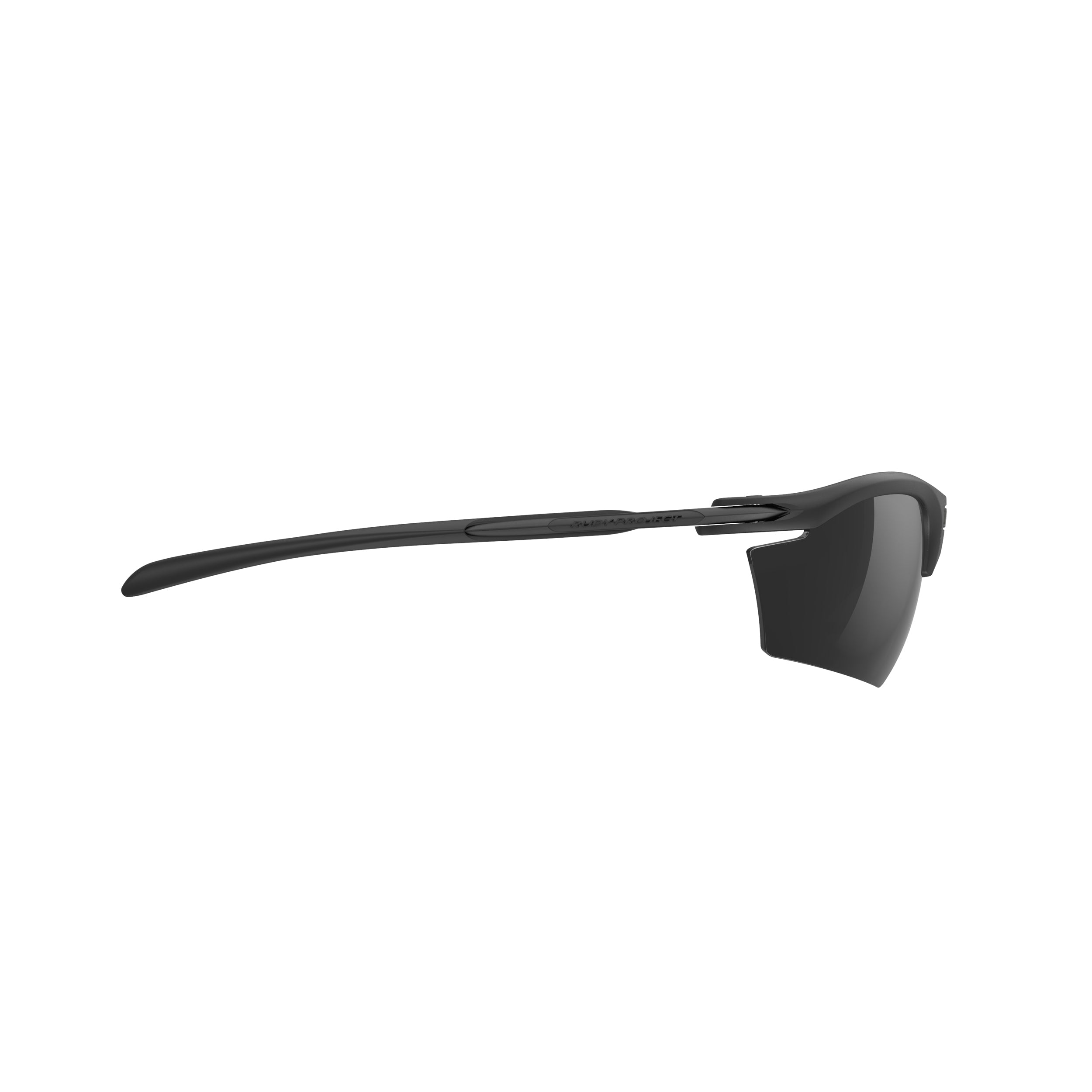 Rudy Project Rydon Stealth Matte Black mirrored smoke black performance sunglasses – side view, opposite side