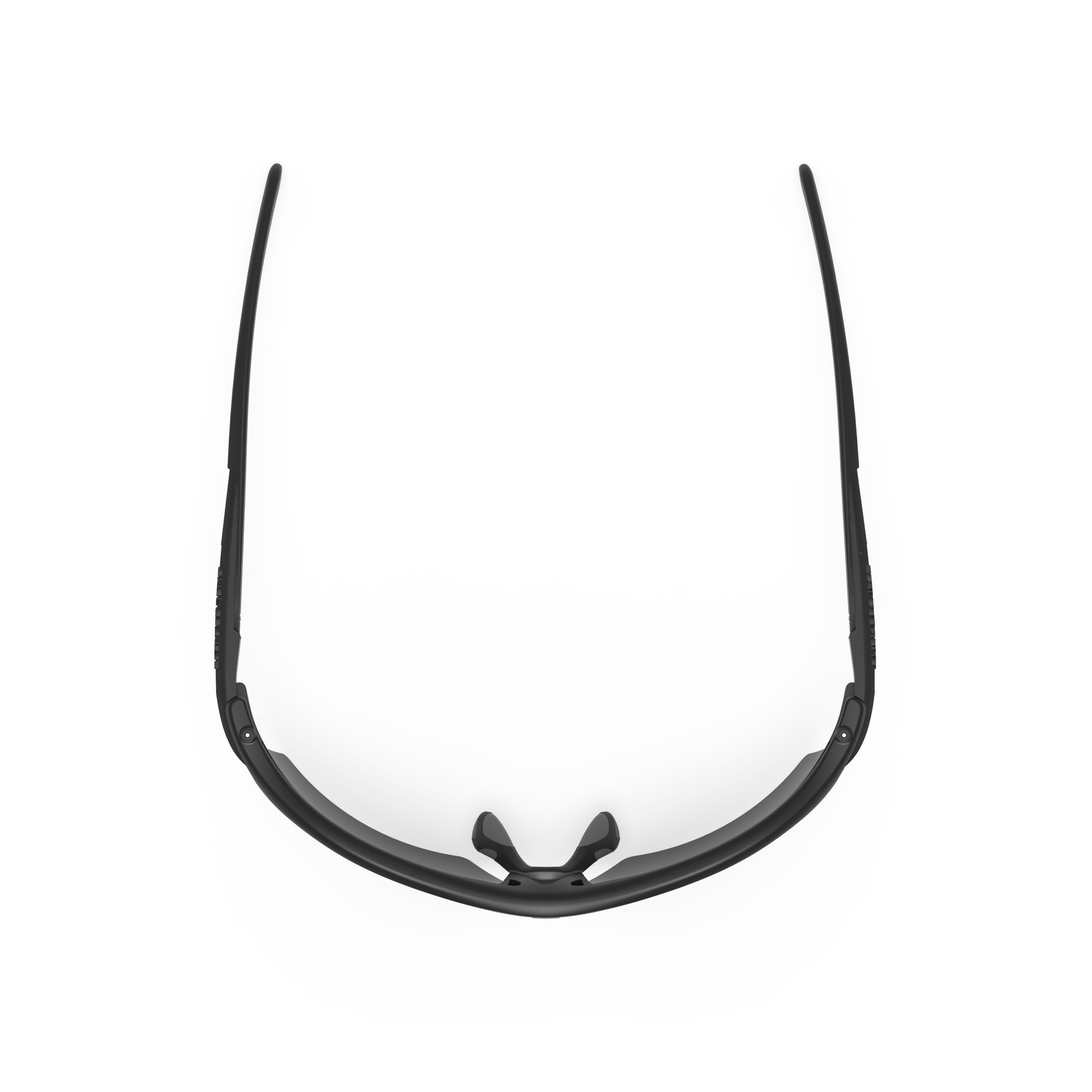 Rudy Project Rydon Stealth Matte Black mirrored smoke black performance sunglasses – top view