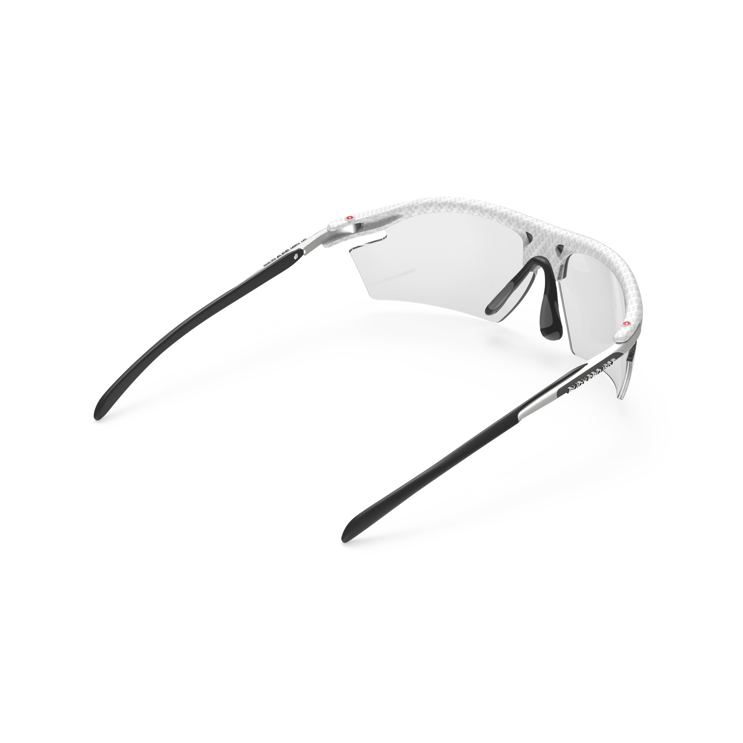 Rudy Project Rydon White Carbonium photochromic black performance sunglasses – rear view