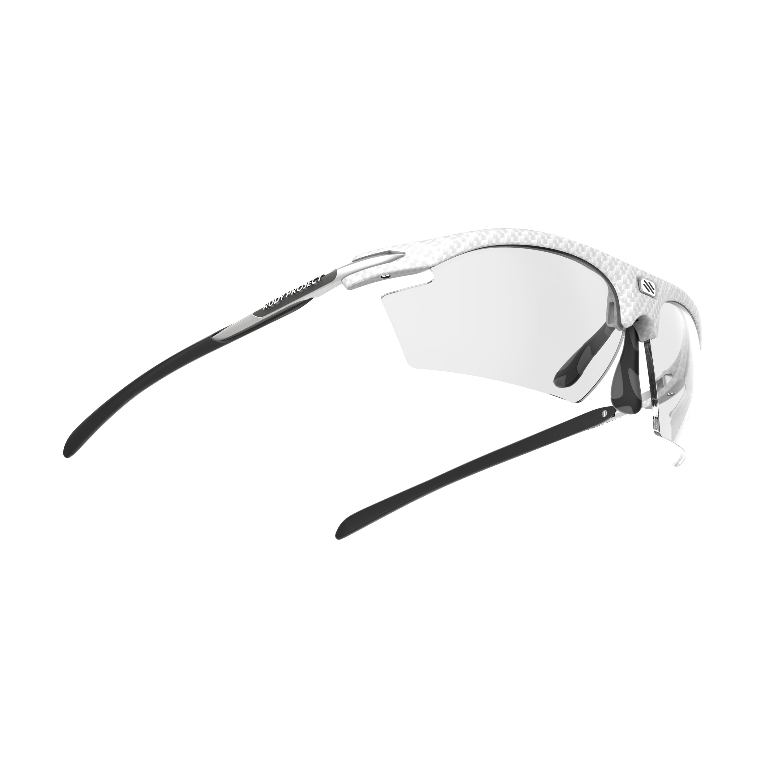 Rudy Project Rydon White Carbonium photochromic black performance sunglasses – side view