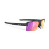 Rudy Project Sirius Matte Black mirrored multilaser sunset performance sunglasses – front view