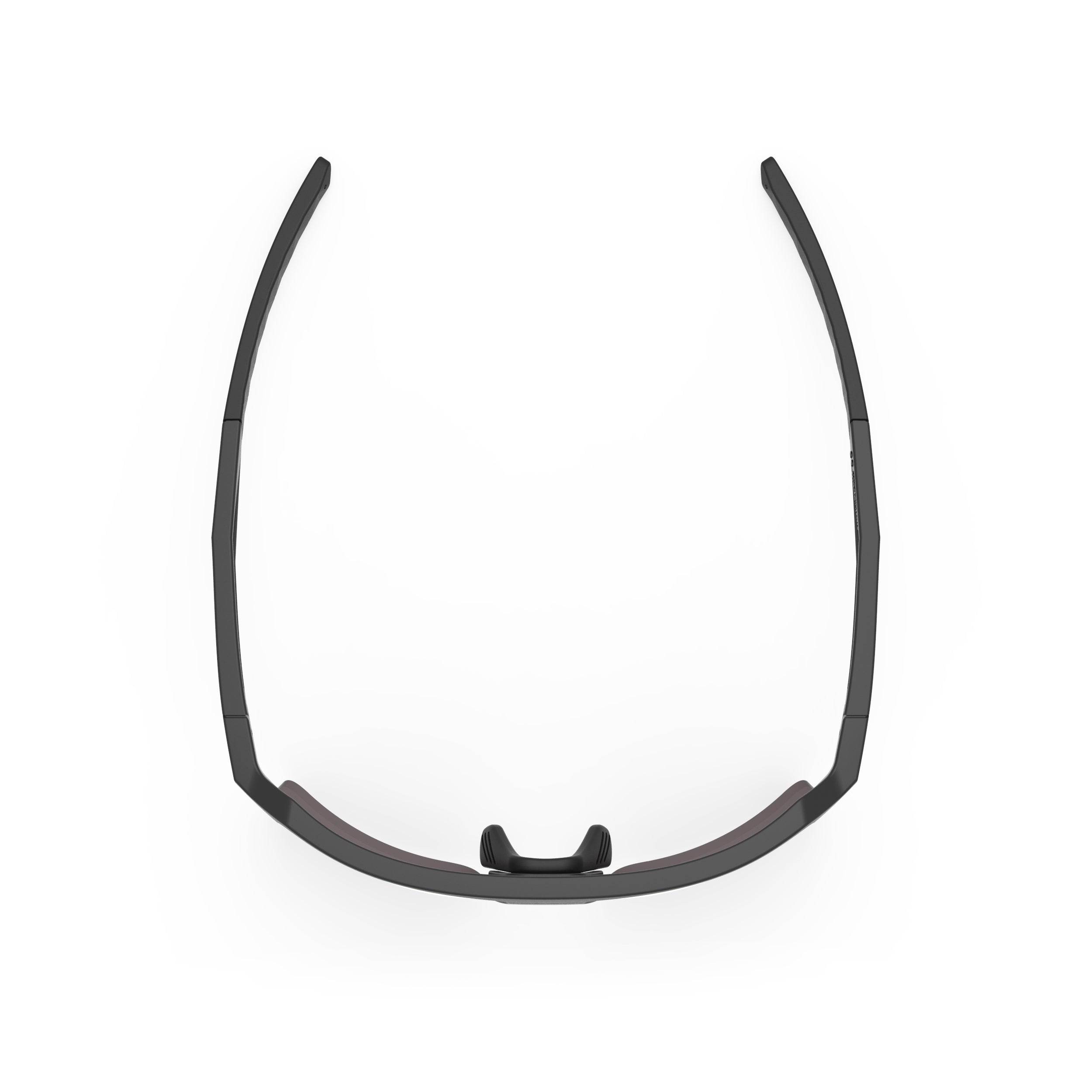 Rudy Project Sirius Matte Black mirrored multilaser sunset performance sunglasses – top view