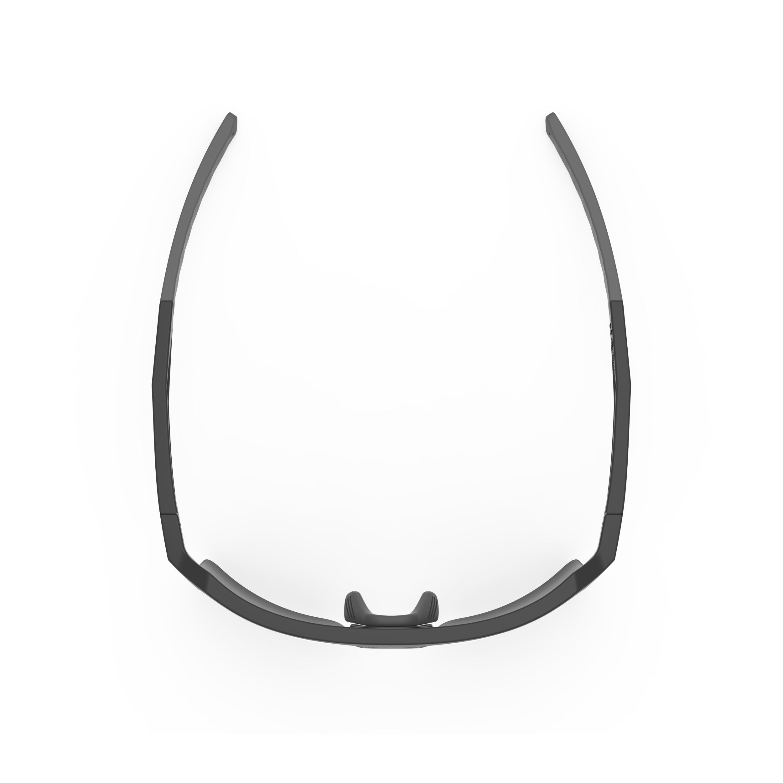 Rudy Project Sirius Matte Black mirrored smoke black performance sunglasses – top view