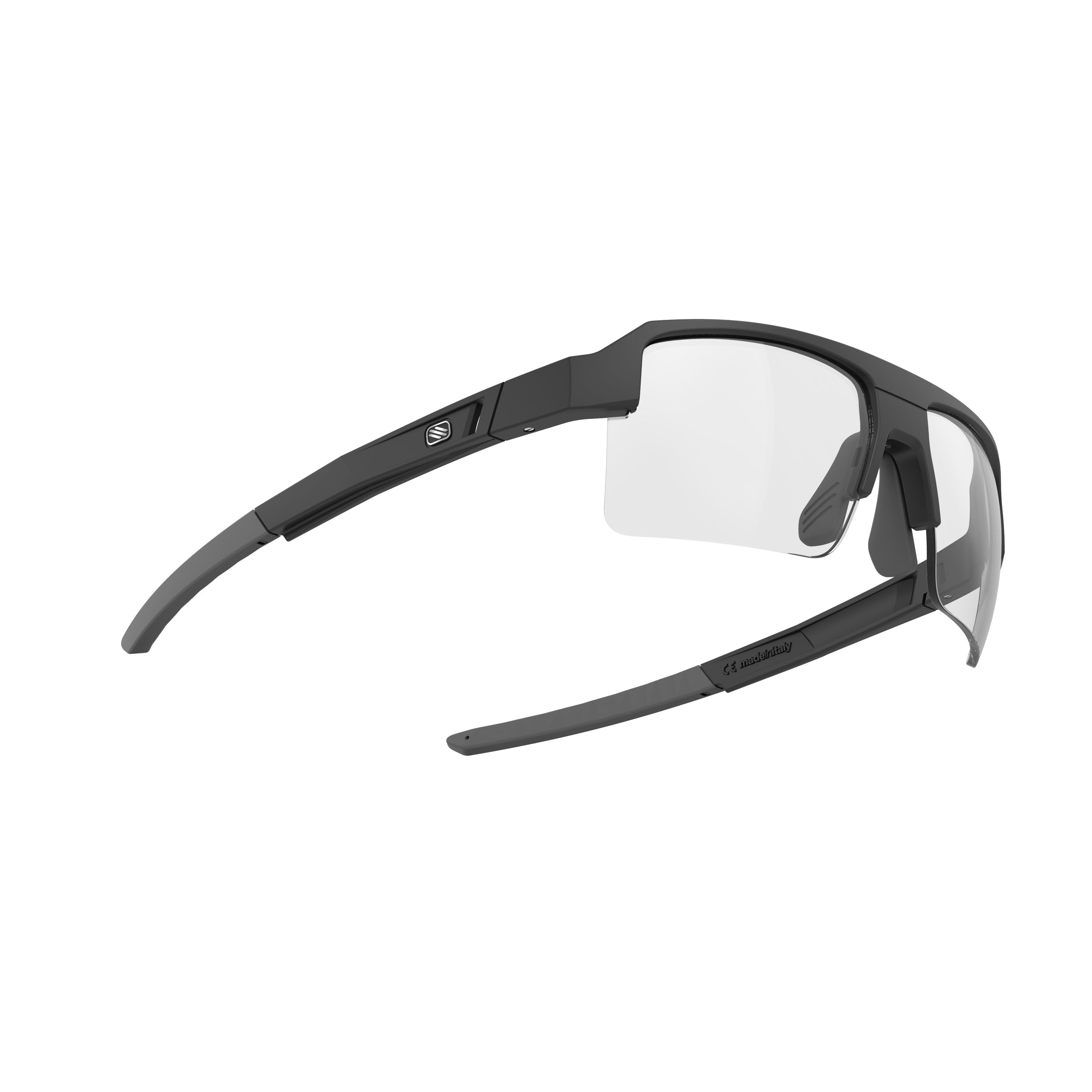 Rudy Project Sirius Matte Black photochromic black performance sunglasses – side view