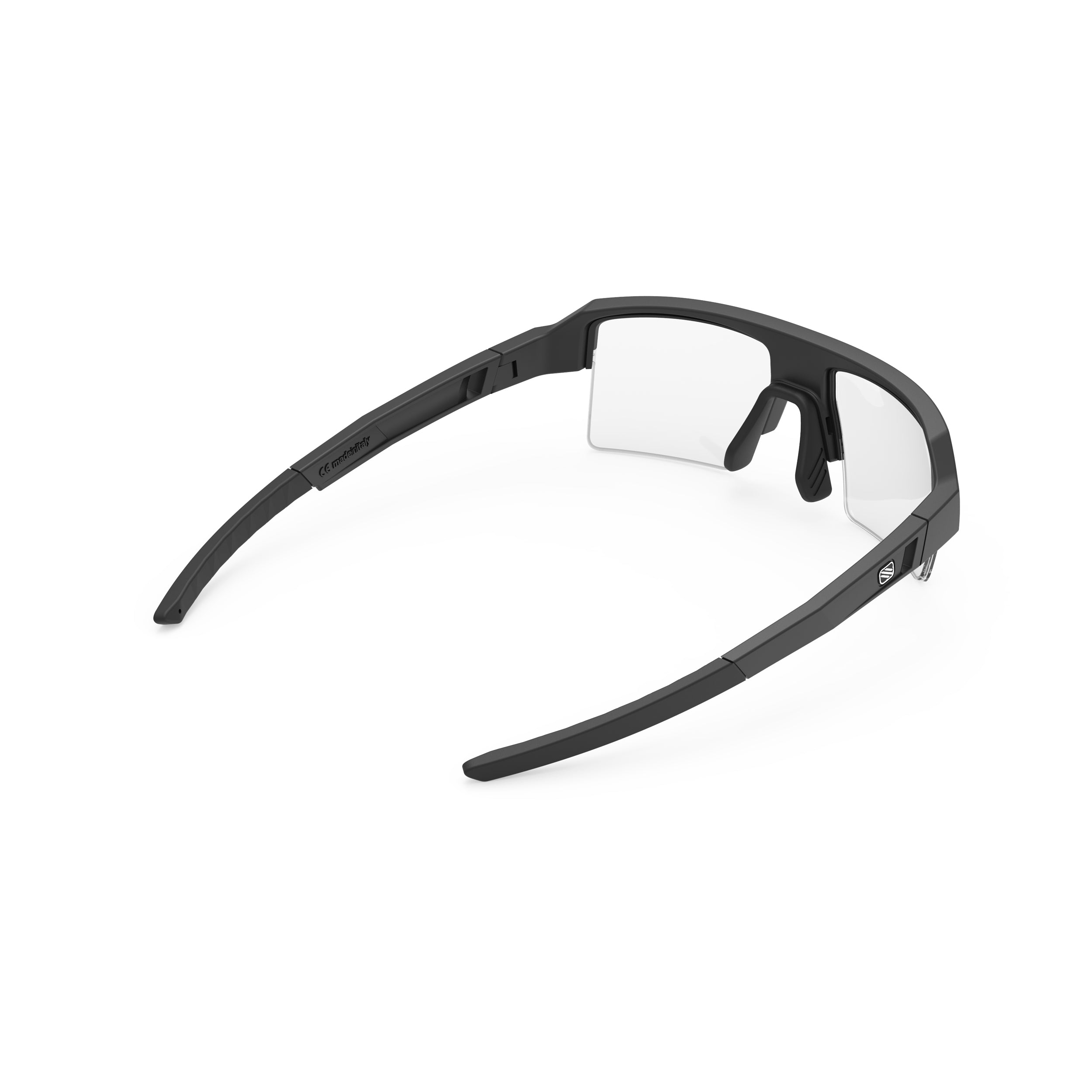 Rudy Project Sirius Optical Dock Black Matte prescription sports glasses – rear view