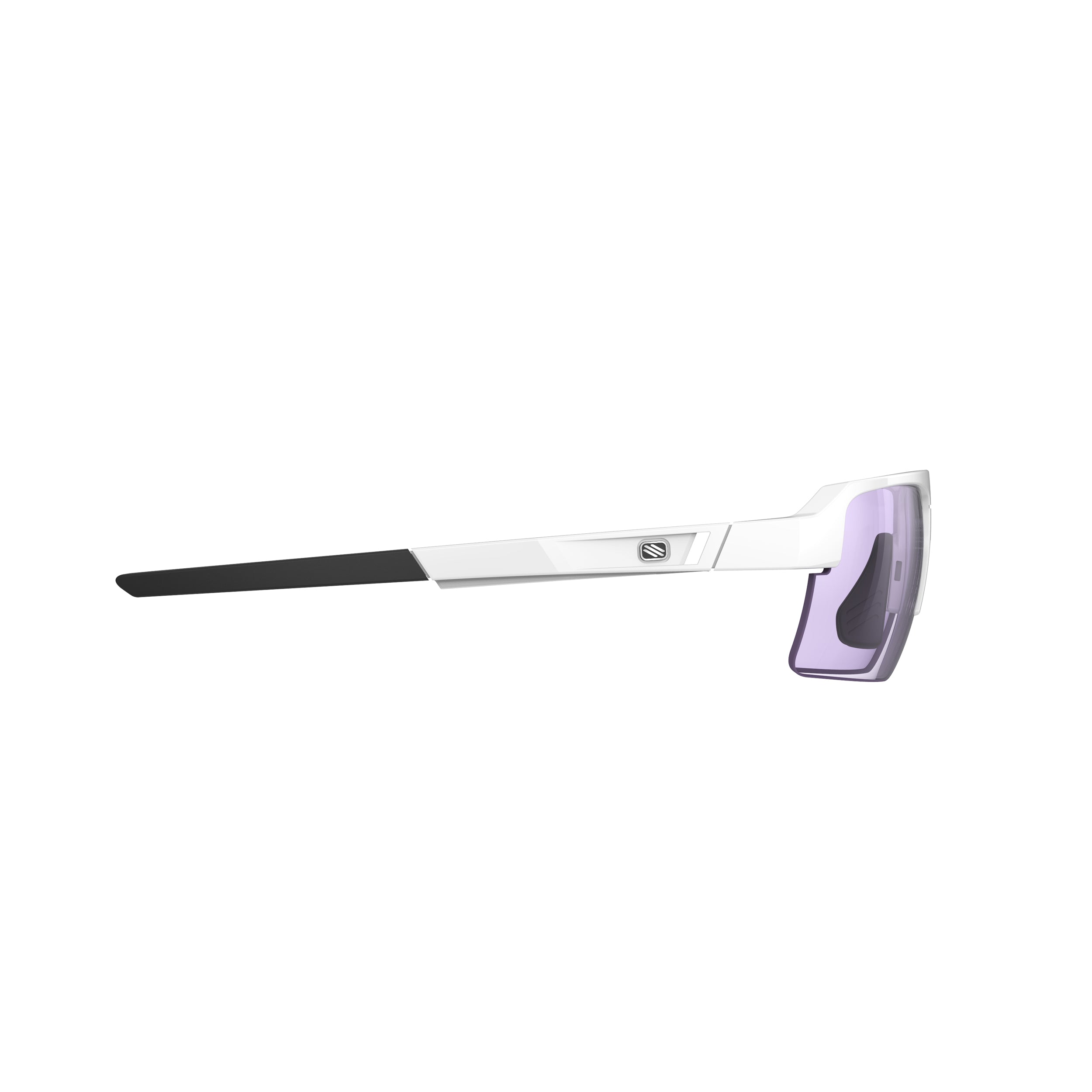 Rudy Project Sirius White Gloss photochromic laser purple hdr performance sunglasses – side view, opposite side