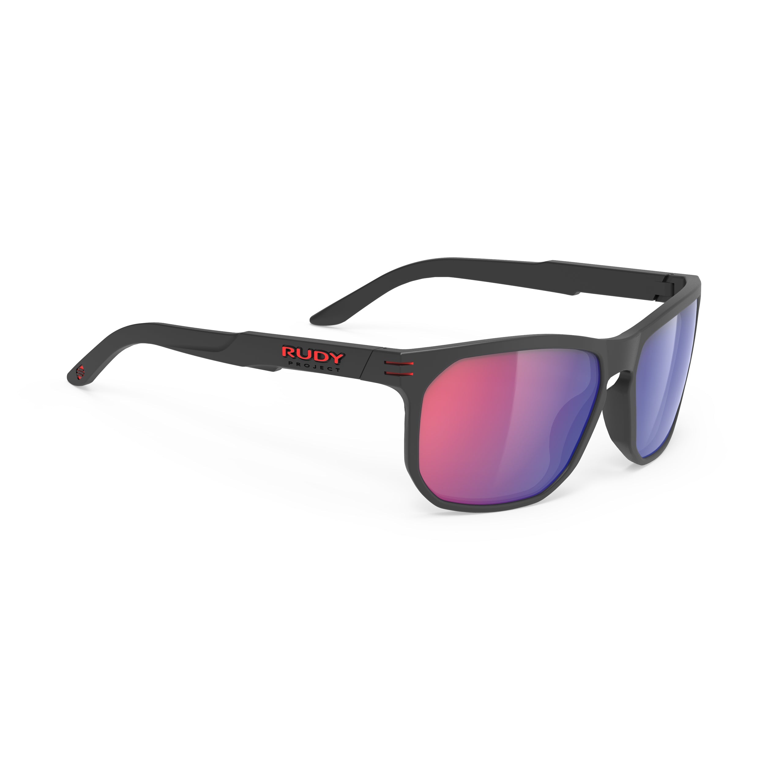 Rudy Project Soundrise Black Matte polarized polar 3fx hdr multilaser red performance sunglasses – front view