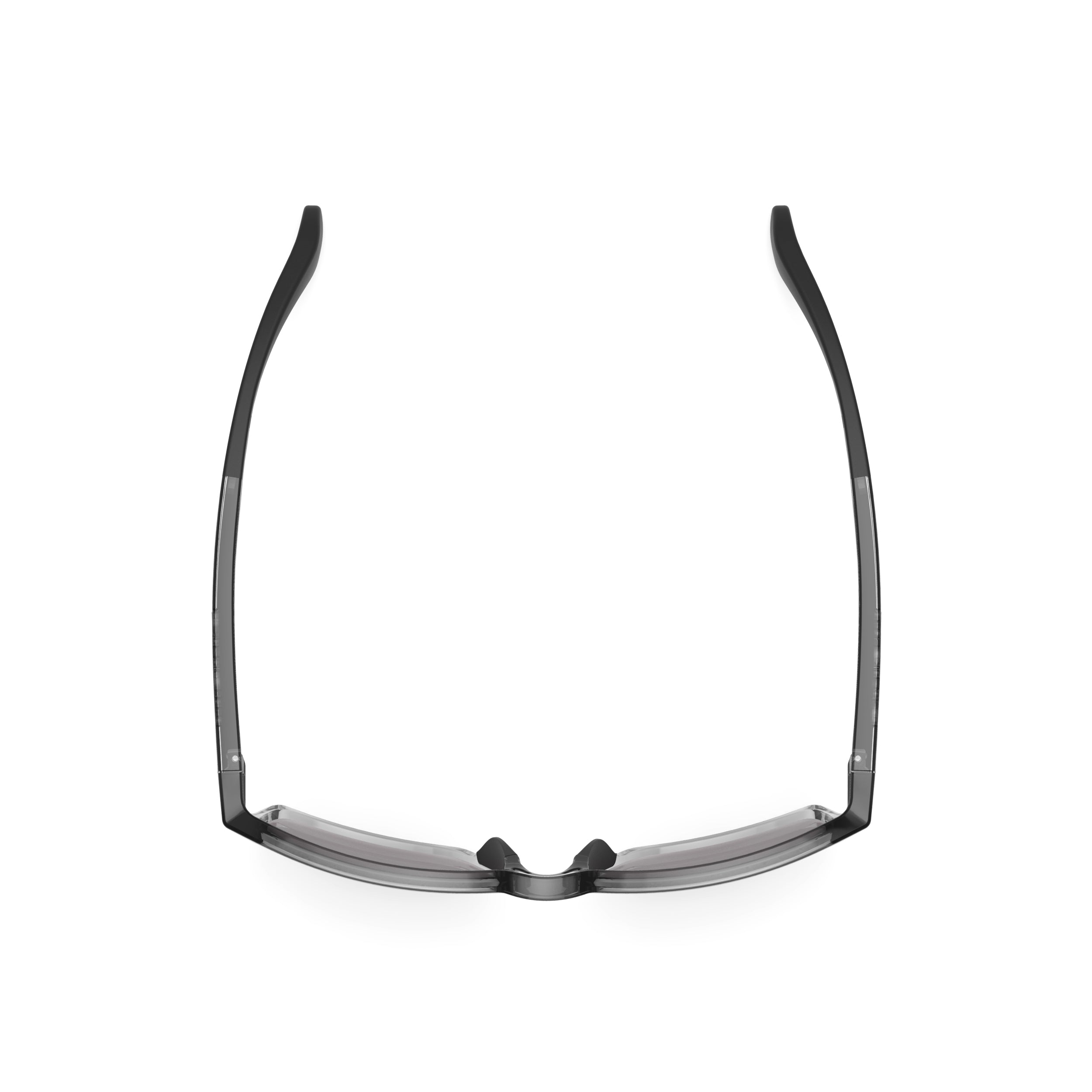 Rudy Project Spinair 57 Crystal Ash Deg mirrored laser black performance sunglasses – top view