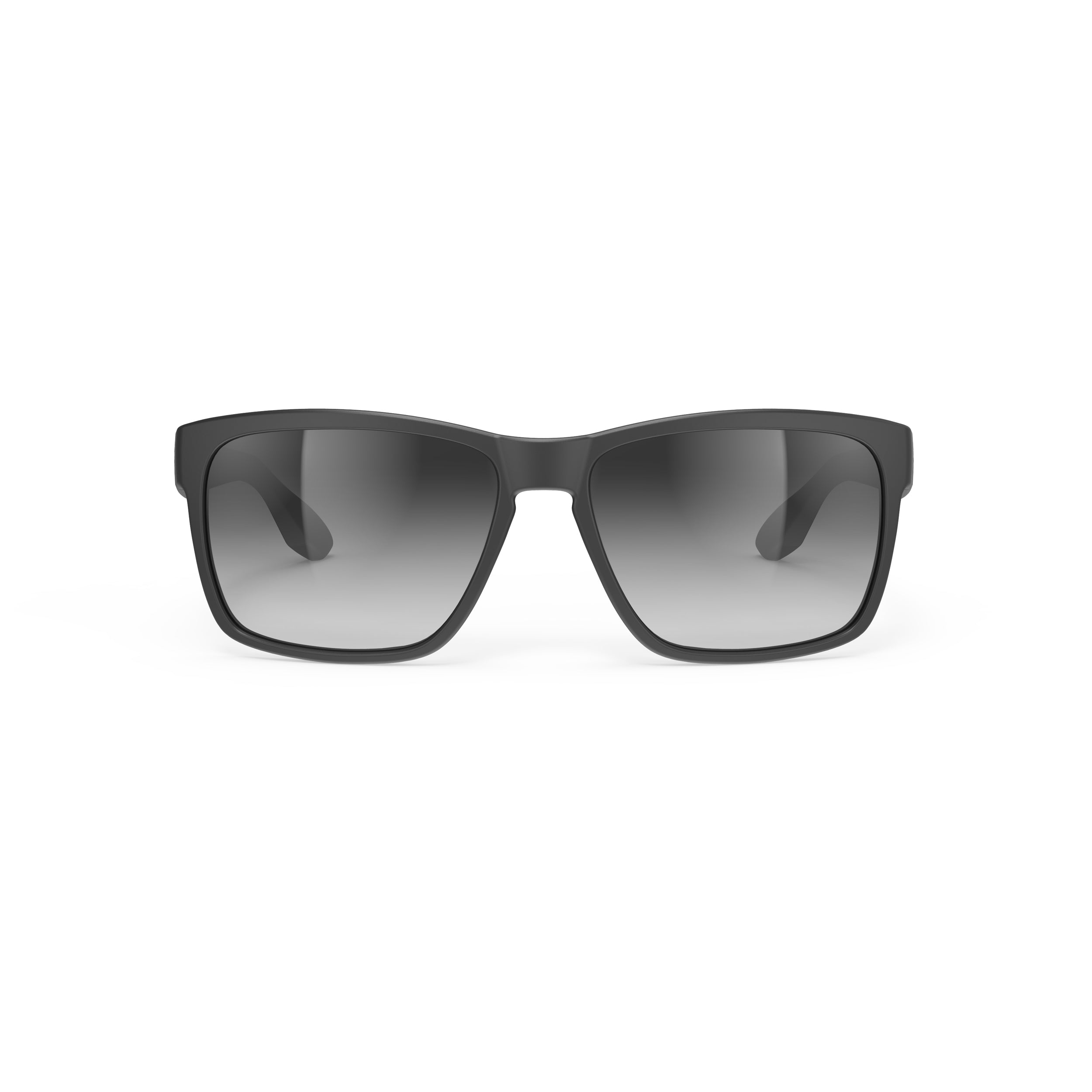Rudy Project Spinhawk Edge Black Matte mirrored smoke black performance sunglasses – front view, alternate angle
