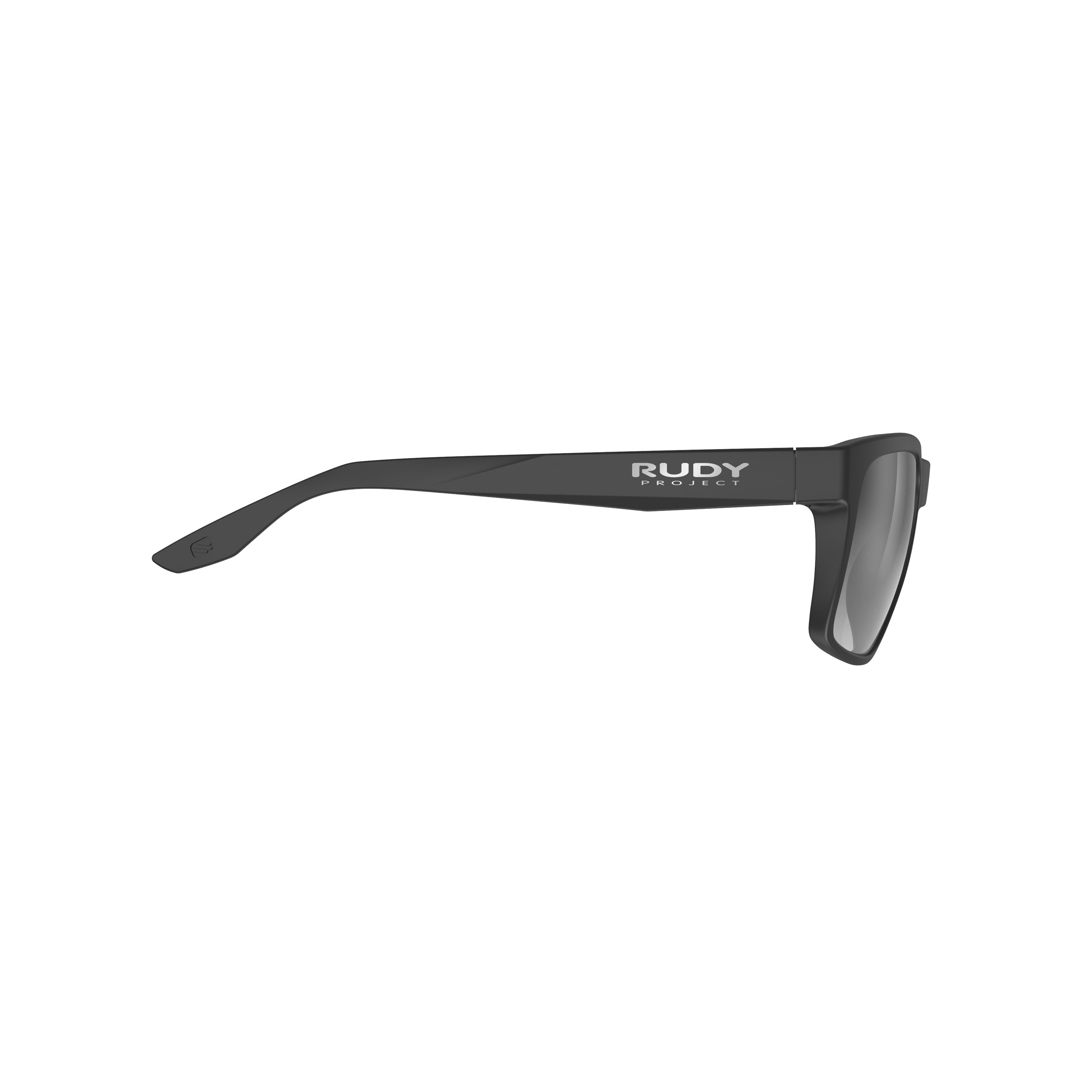 Rudy Project Spinhawk Edge Black Matte mirrored smoke black performance sunglasses – side view, opposite side
