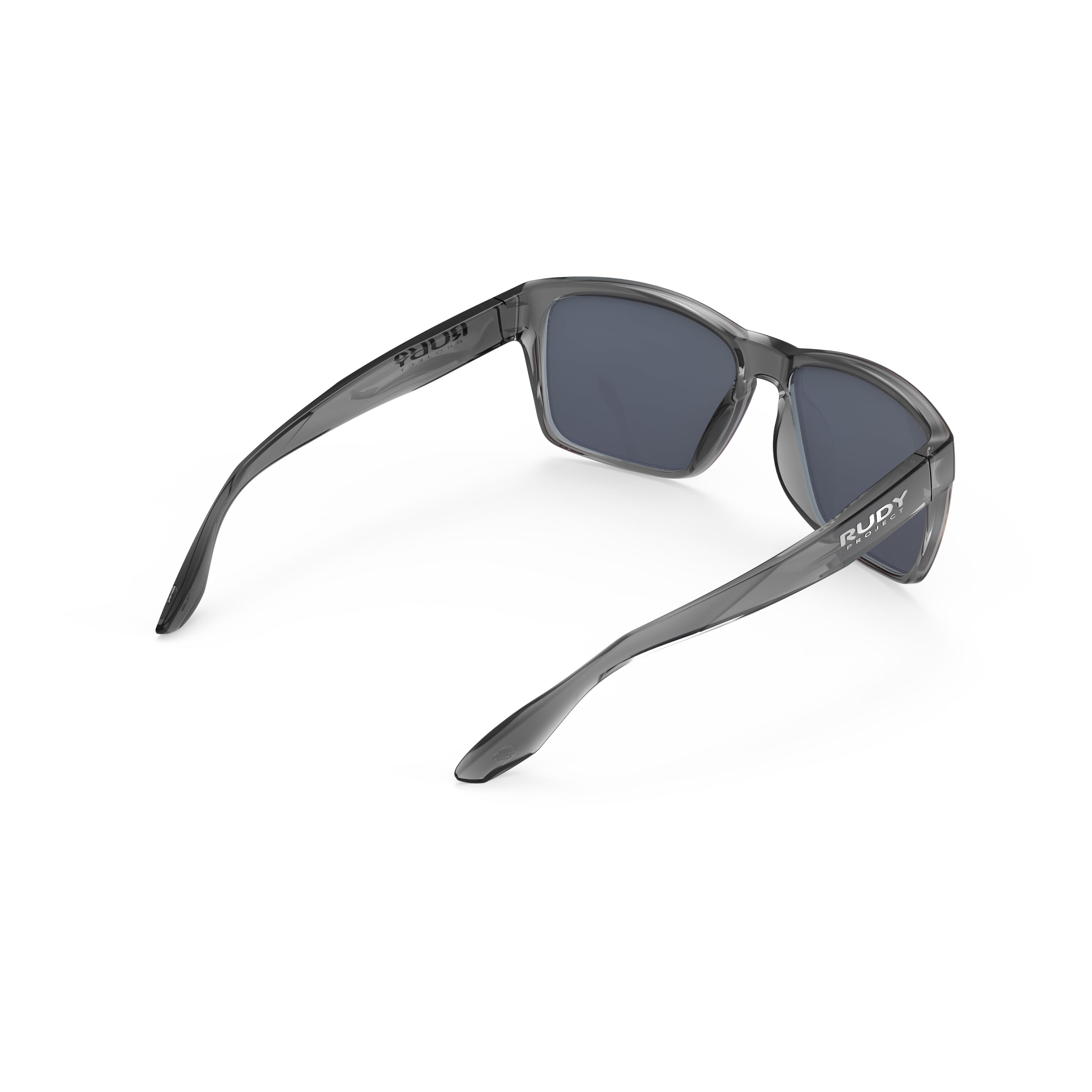 Rudy Project Spinhawk Edge Crystal Ash Gloss mirrored multilaser sunset performance sunglasses – rear view