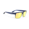 Rudy Project Spinhawk Edge Crystal Blue Avio Apple Green Fade Gloss mirrored multilaser yellow performance sunglasses – front view