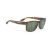 Rudy Project Spinhawk Edge Demi Brown Matte mirrored green performance sunglasses – front view