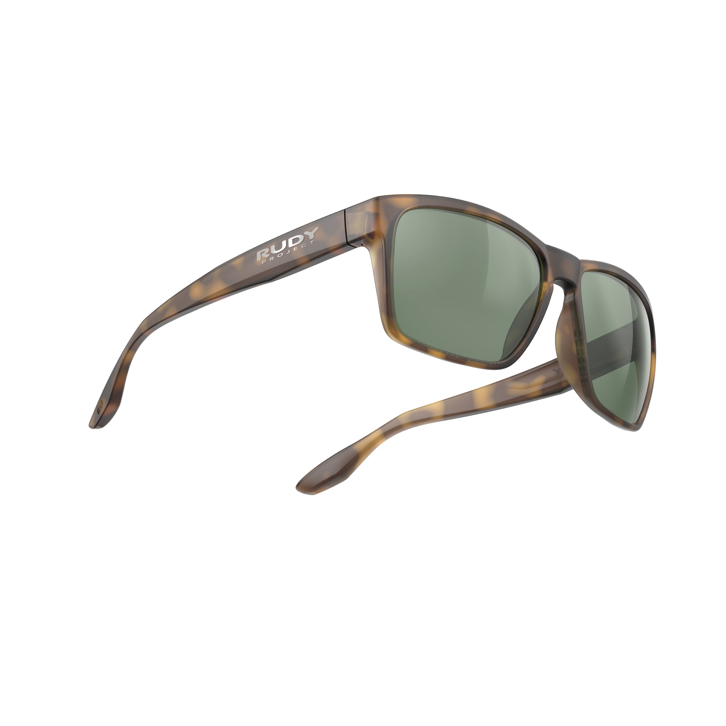 Rudy Project Spinhawk Edge Demi Brown Matte mirrored green performance sunglasses – side view