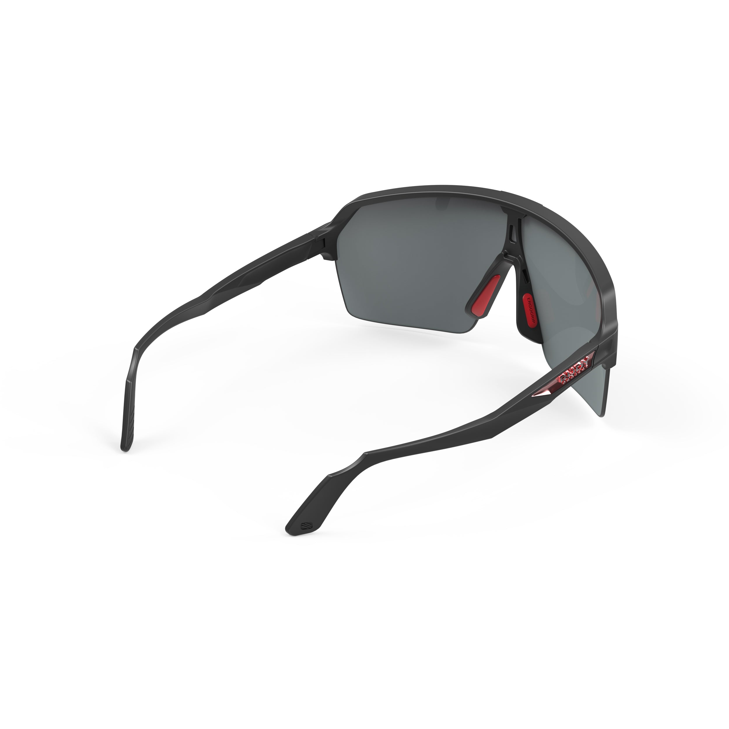 Rudy Project Spinshield Air Black Matte Multilaser Red Performance Sunglasses – Front View, rear view