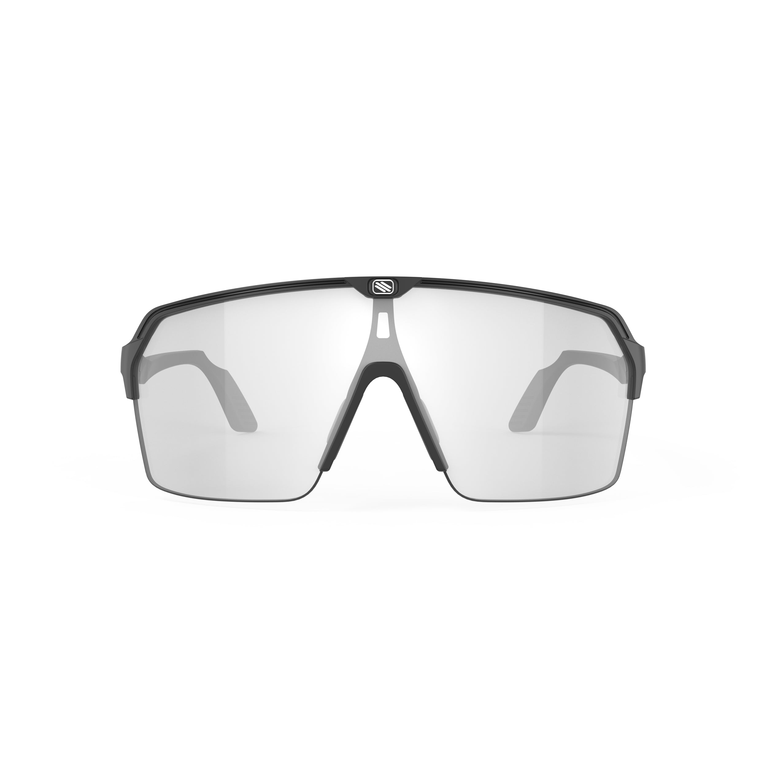 Rudy Project Spinshield Air Black Matte Photochromic Laser Black Performance Sunglasses – Front View, front view, alternate angle