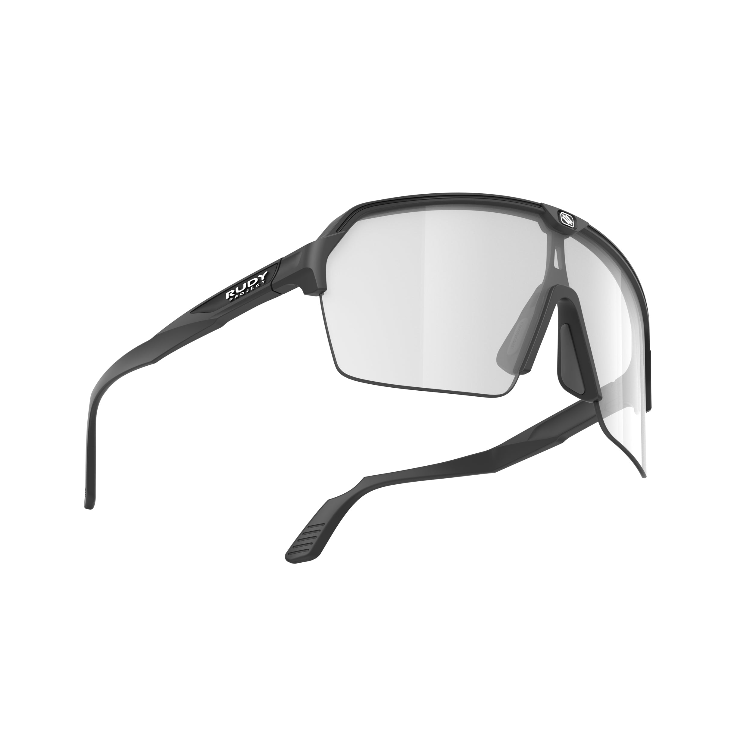 Rudy Project Spinshield Air Black Matte Photochromic Laser Black Performance Sunglasses – Front View, side view