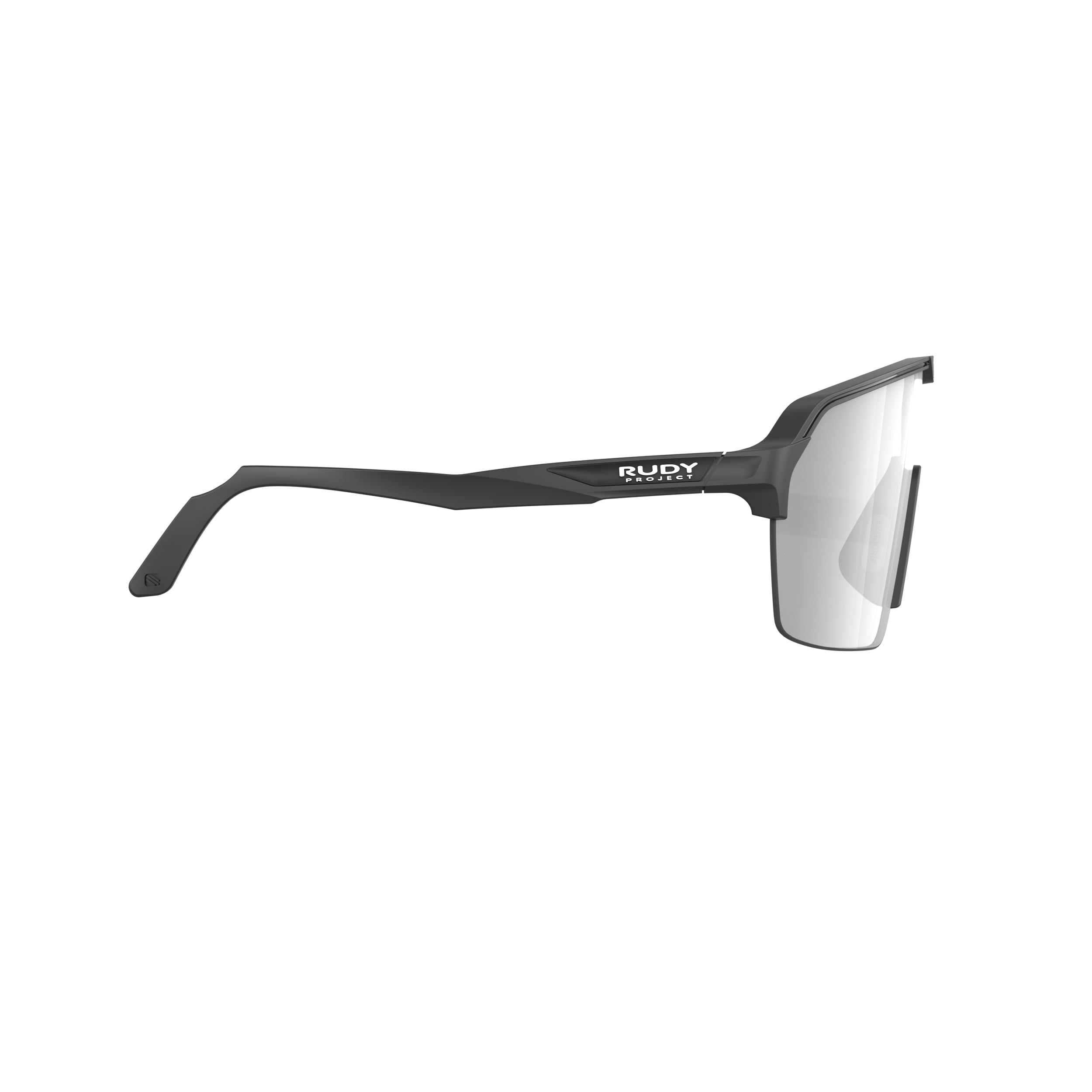 Rudy Project Spinshield Air Black Matte Photochromic Laser Black Performance Sunglasses – Front View, side view, opposite side