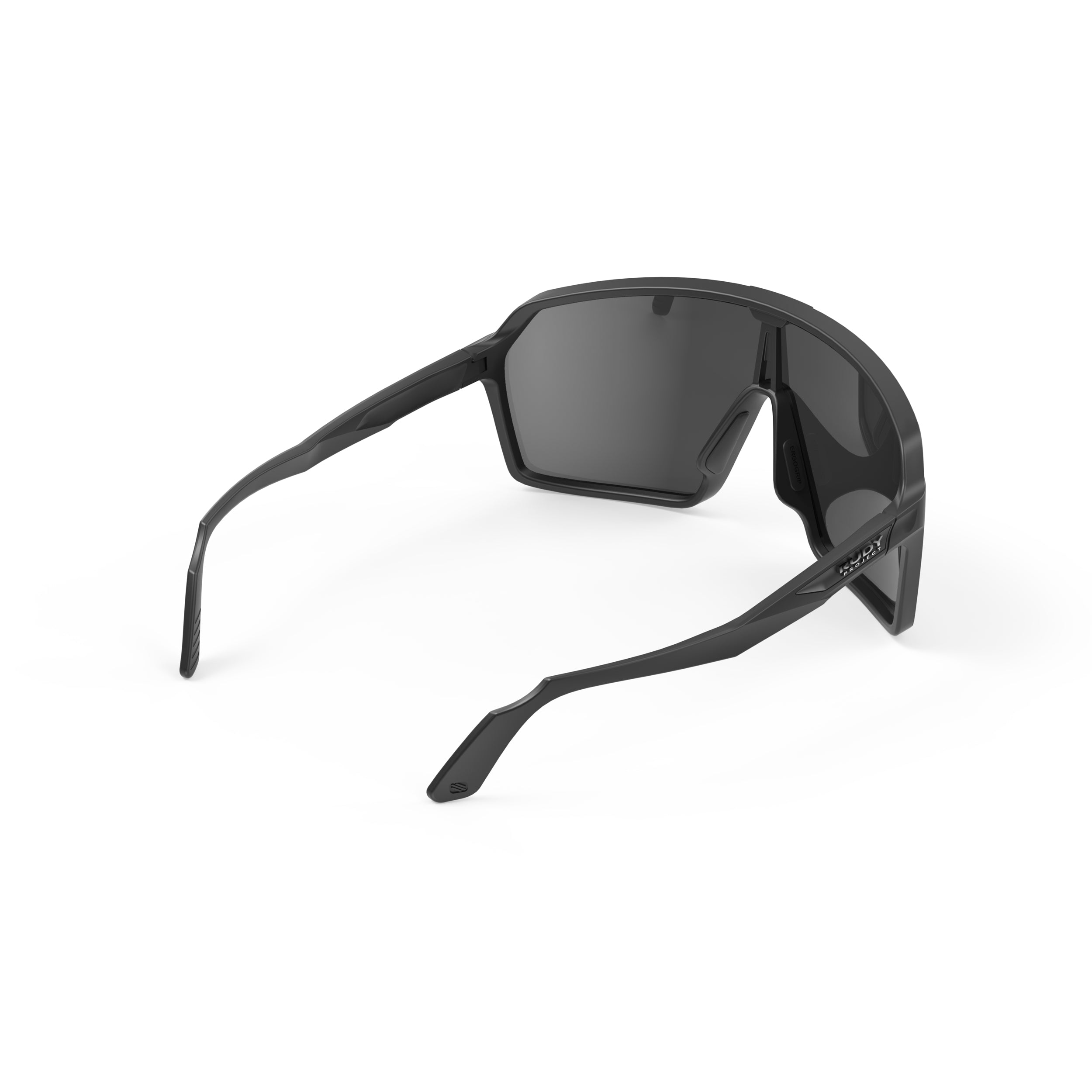 Rudy Project Spinshield Black Matte Smoke Performance Sunglasses – Front View, rear view