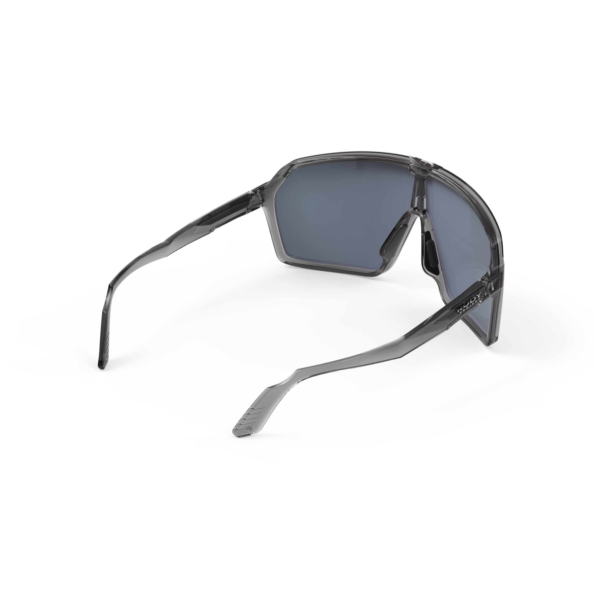 Rudy Project Spinshield Crystal Ash Multilaser Sunset Performance Sunglasses – Front View, rear view