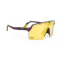 Spinshield Pro Mirrored UTMB - Cabernet Matte Frame | Multilaser Yellow Lens