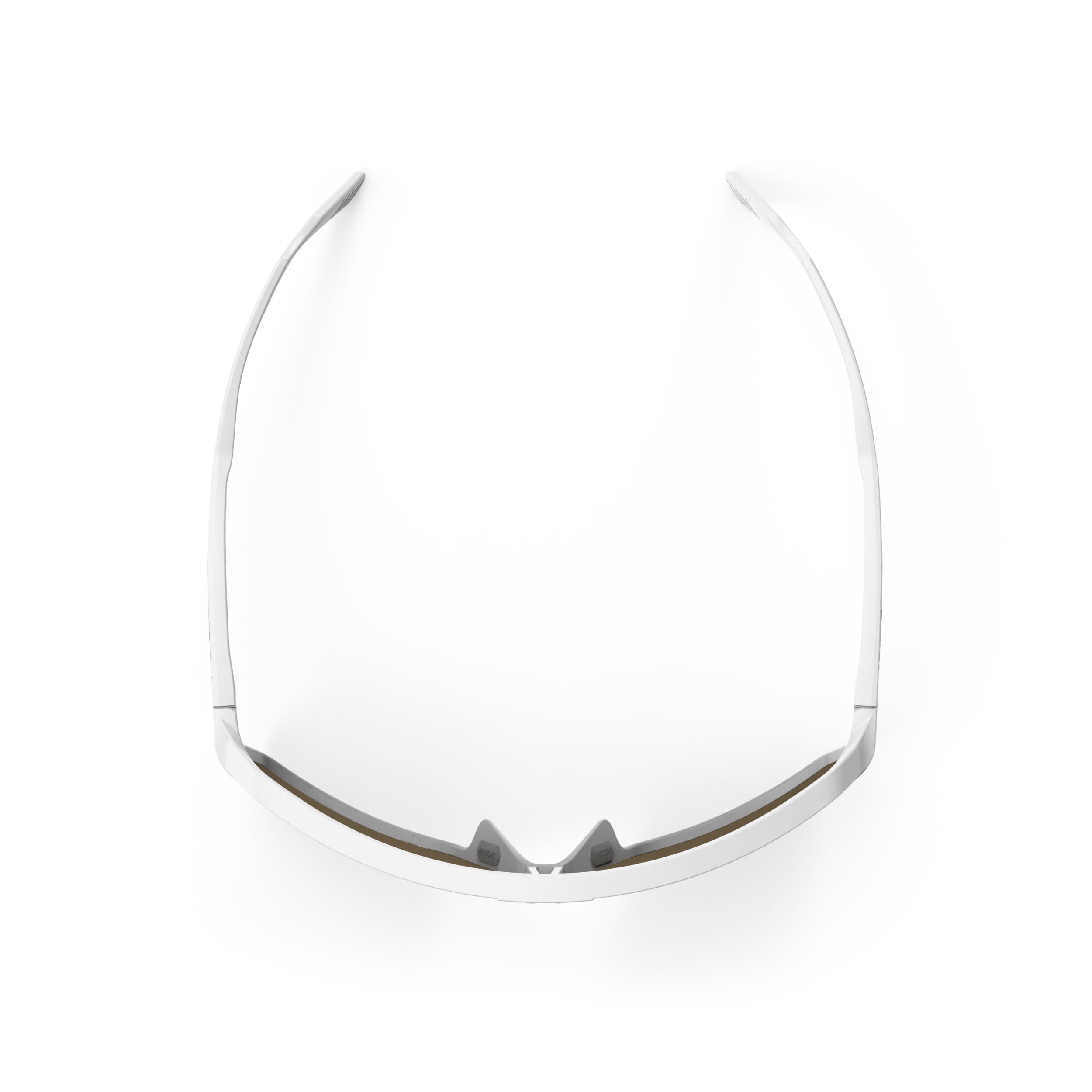 Rudy Project Spinshield White Matte Multilaser Gold Performance Sunglasses – Front View, top view