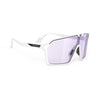 Rudy Project Spinshield White Matte Photochromic Laser Purple Performance Sunglasses – Front View