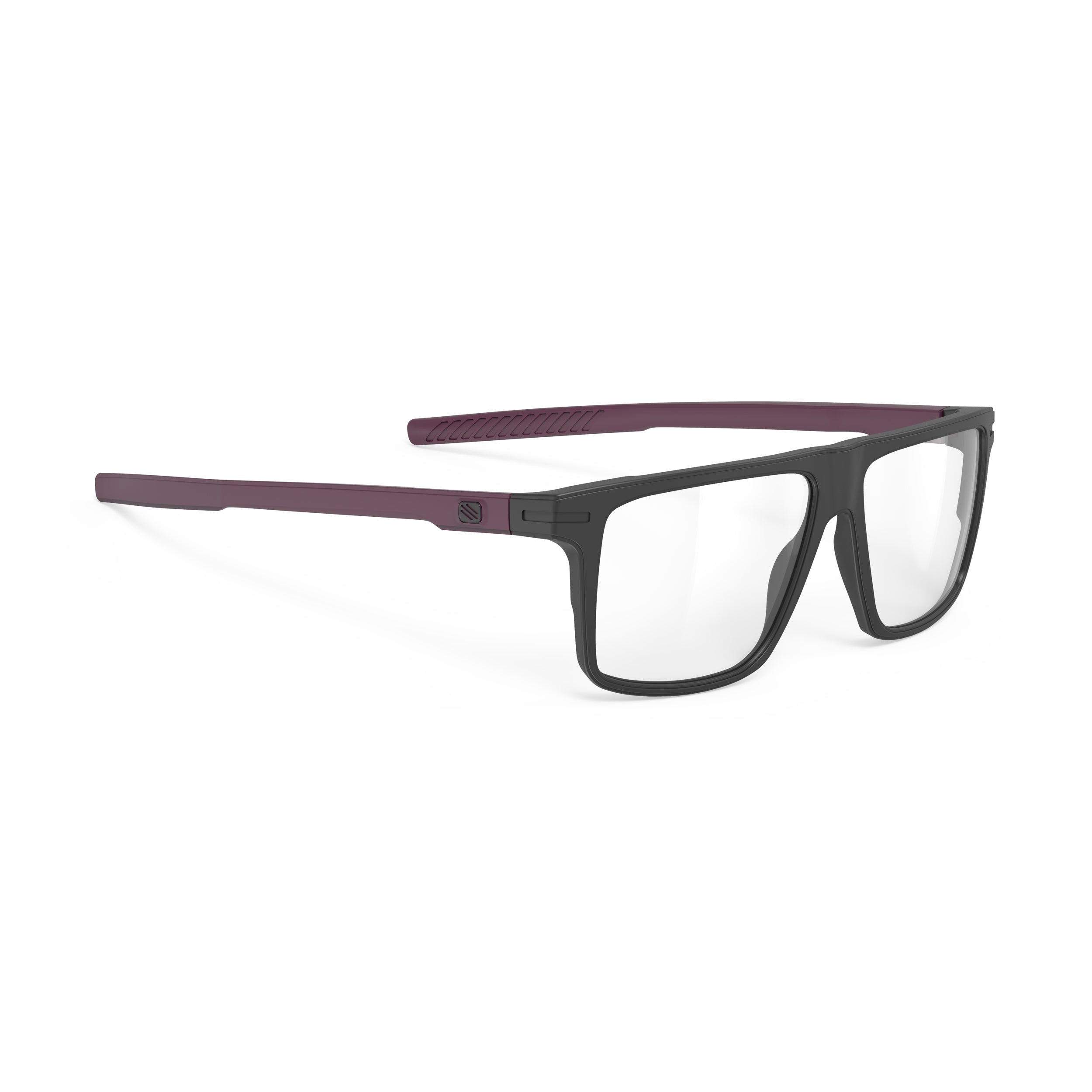 Rudy Project Stellar Black Cabernet Matte prescription sports glasses – front view, alternate angle