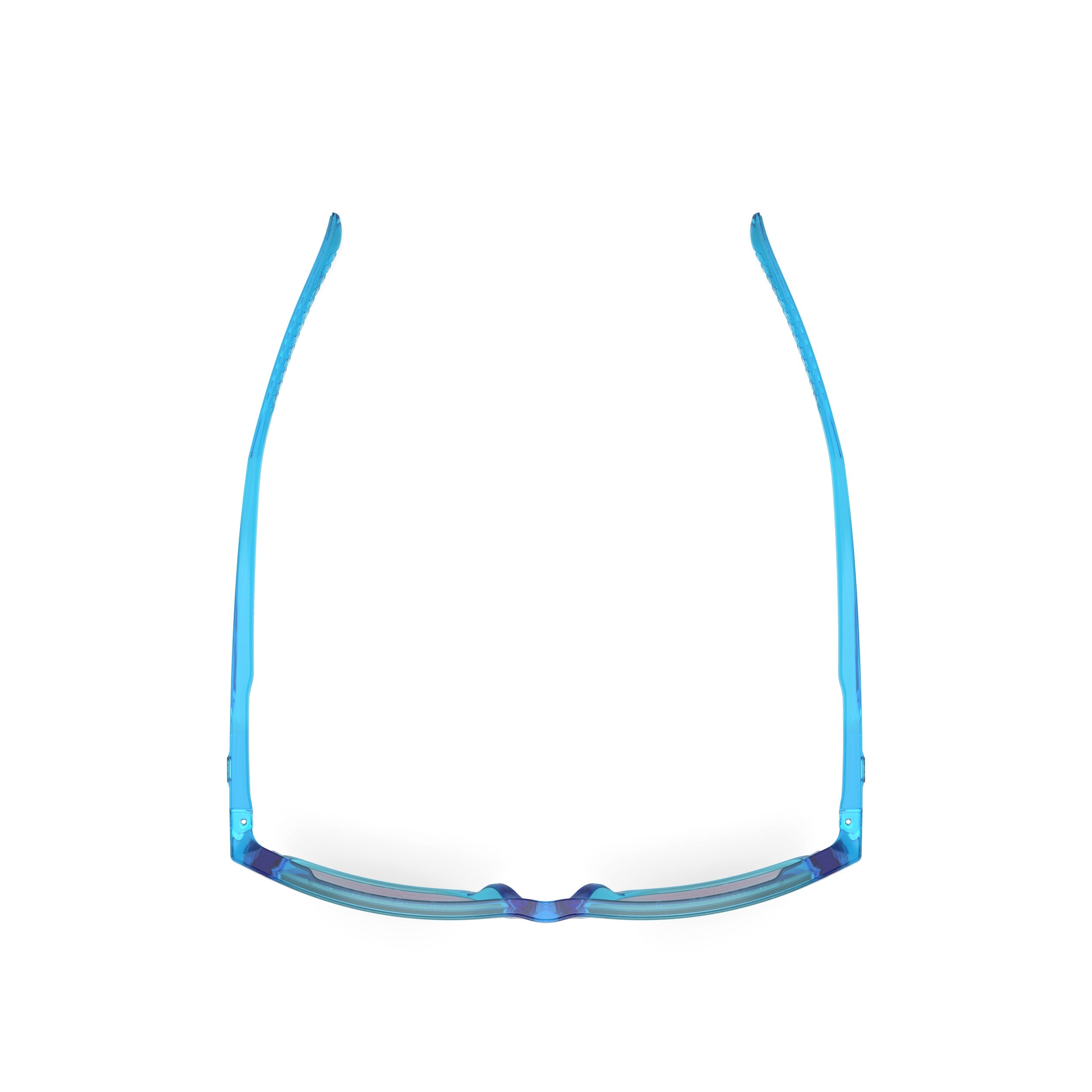 Rudy Project Stellar Crystal Azur mirrored multilaser green performance sunglasses – top view
