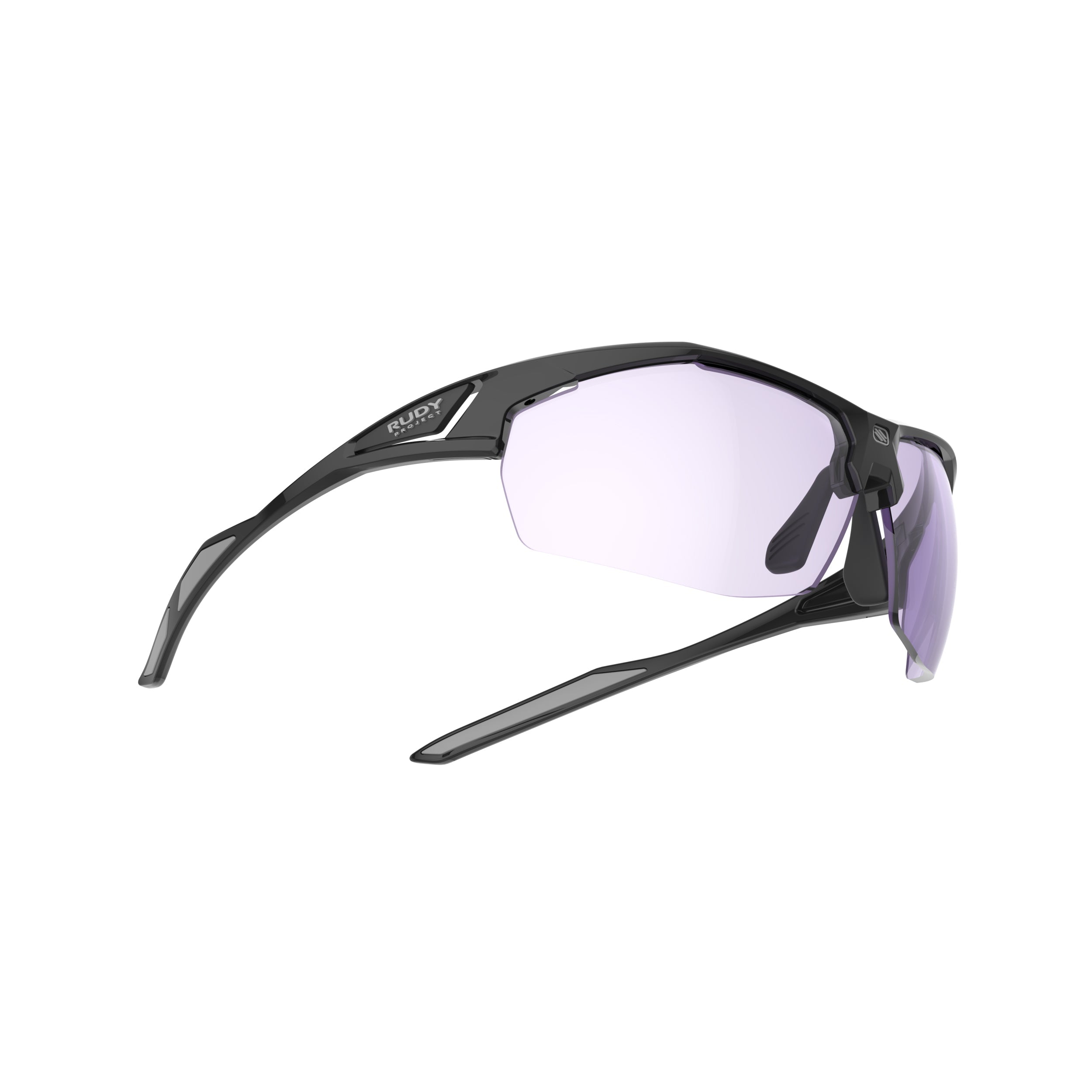 Rudy Project Sydus Black Gloss photochromic laser purple hdr performance sunglasses – side view