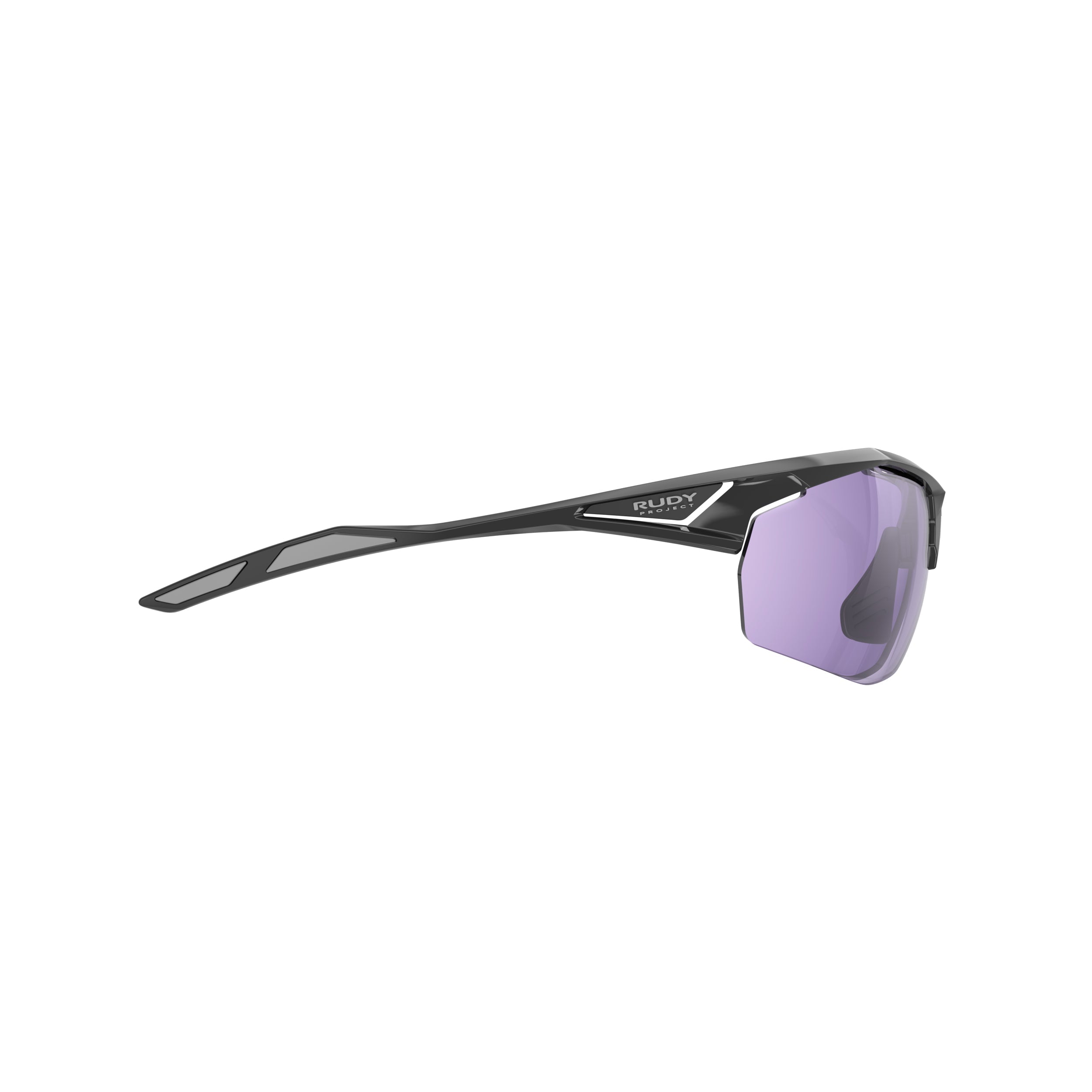 Rudy Project Sydus Black Gloss photochromic laser purple hdr performance sunglasses – side view, opposite side