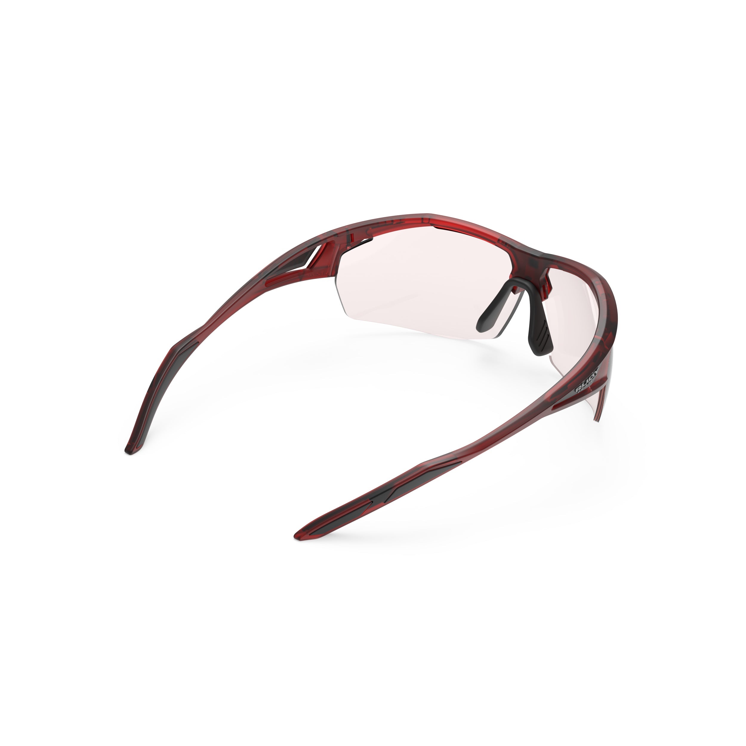 Rudy Project Sydus Frozen Bordeaux photochromic red performance sunglasses – rear view