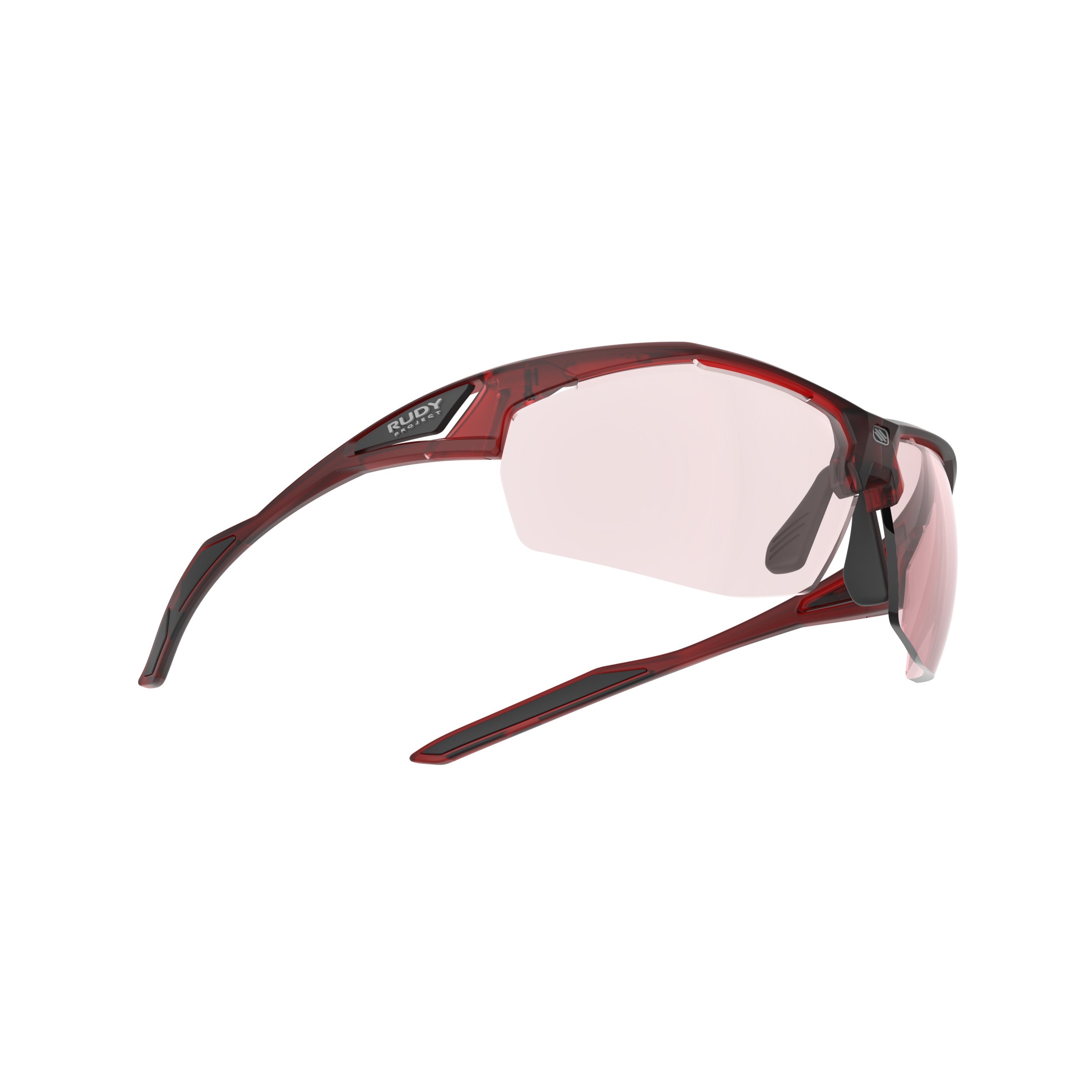 Rudy Project Sydus Frozen Bordeaux photochromic red performance sunglasses – side view