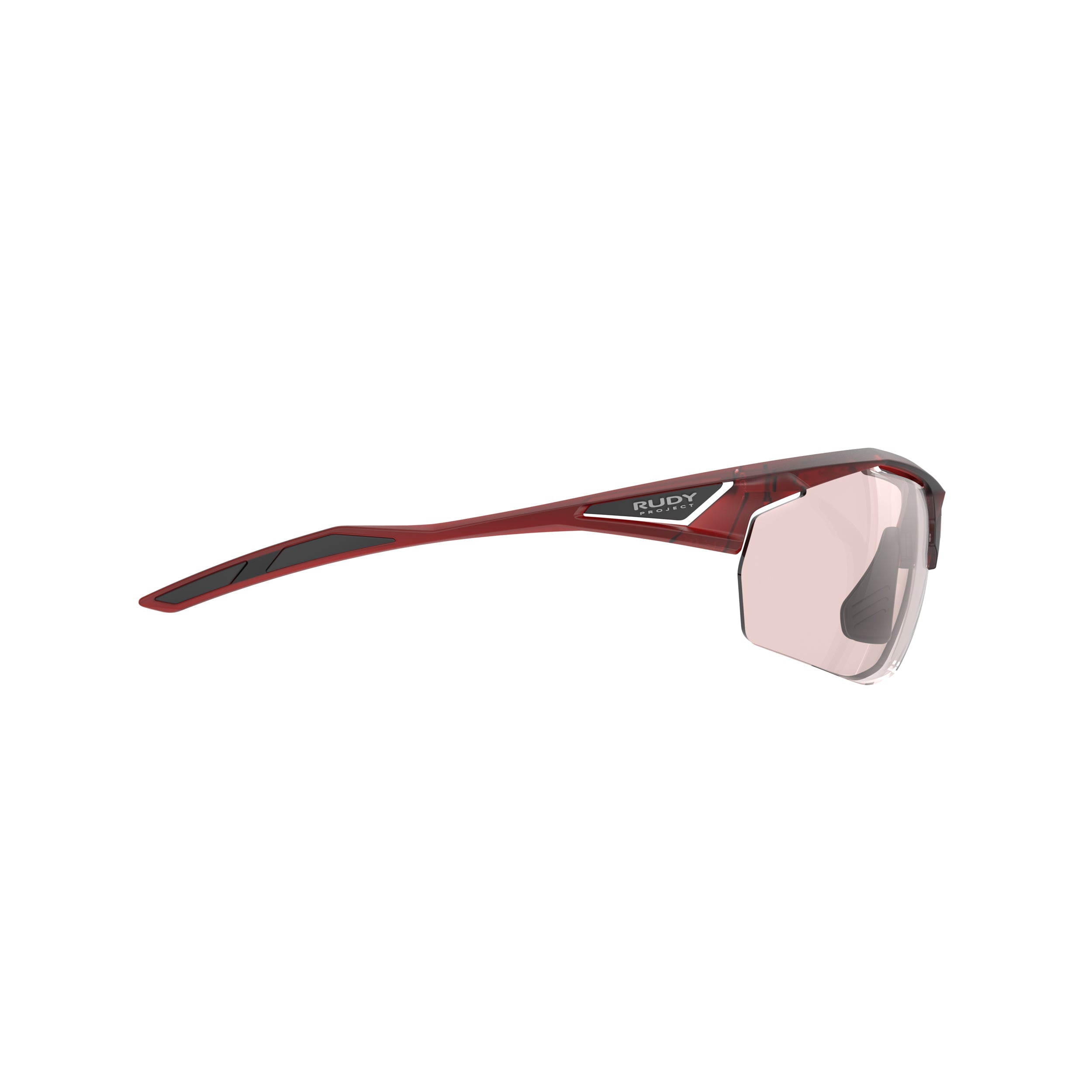 Rudy Project Sydus Frozen Bordeaux photochromic red performance sunglasses – side view, opposite side